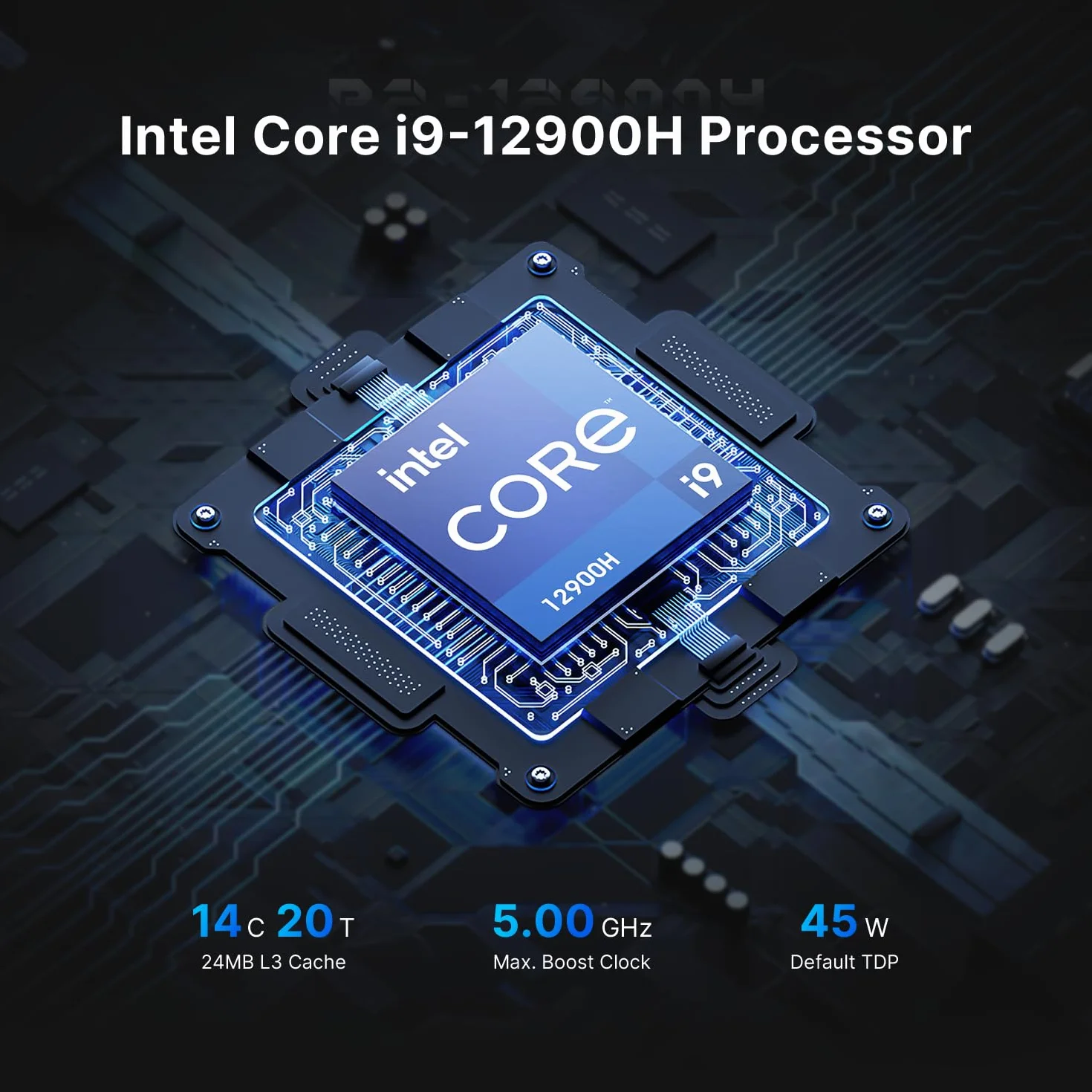 BOSGAME P2 Pro Mini PC Intel Core i9-12900H 5.0GHz Windows 11 Pro 32Go DDR5 1To SSD PCIe 4.0 Bureau