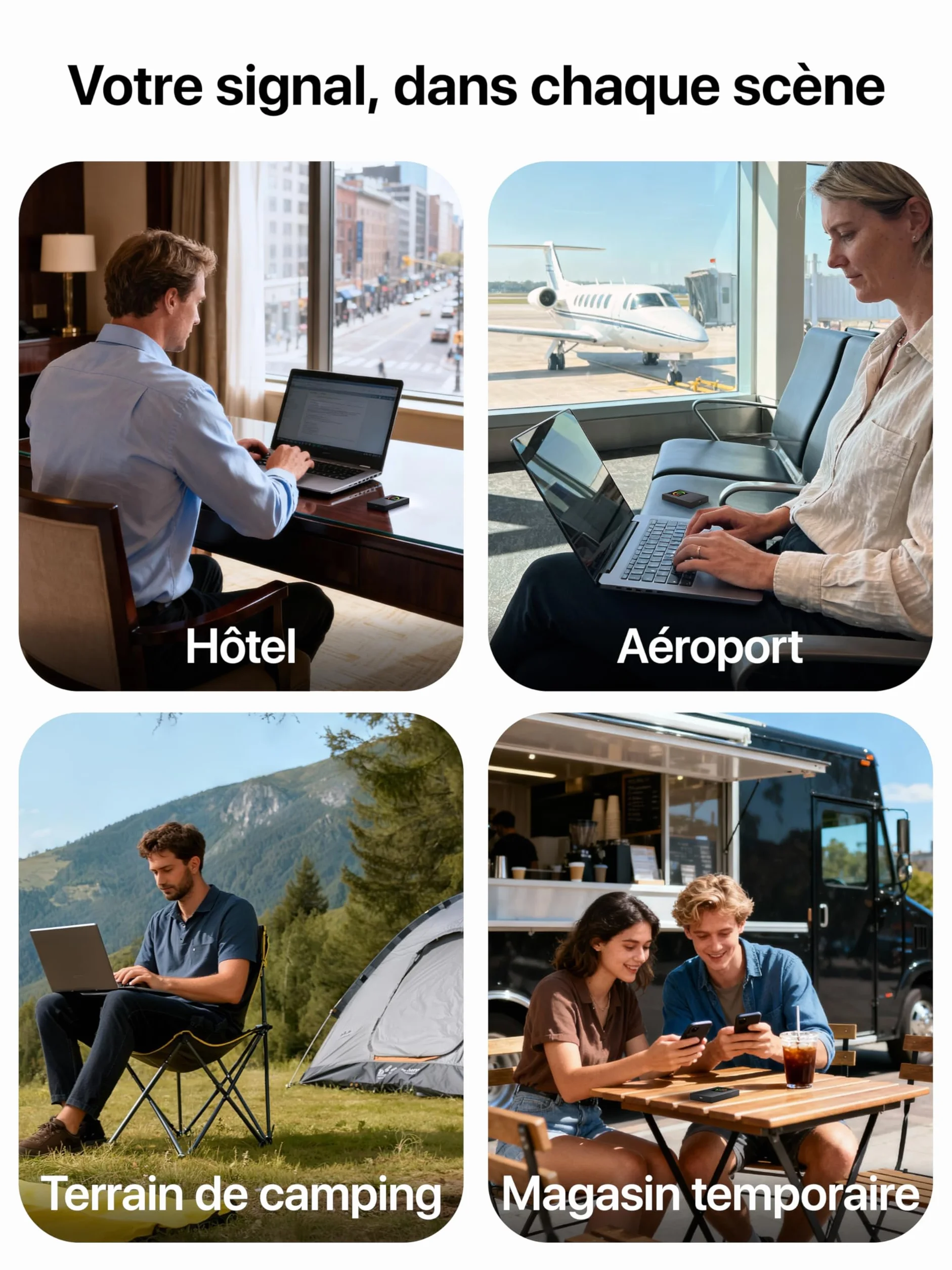 Tenda MF6 Routeur 4G SIM Portable WiFi 6 AX300Mbps Pocket WiFi MiFi 4G LTE CAT4 150Mbps Batterie 2100mAh USB-C WPA3