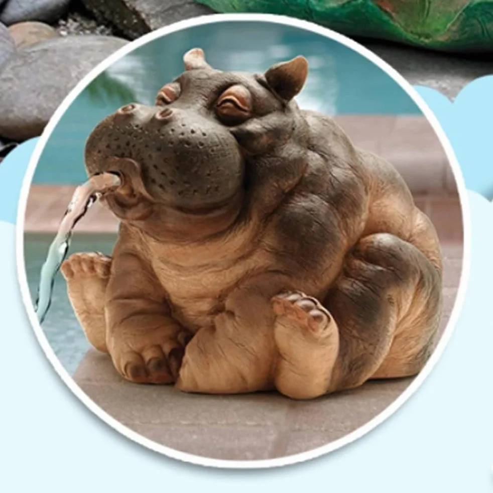 Statuette d'animal de jardin en résine pour bassin