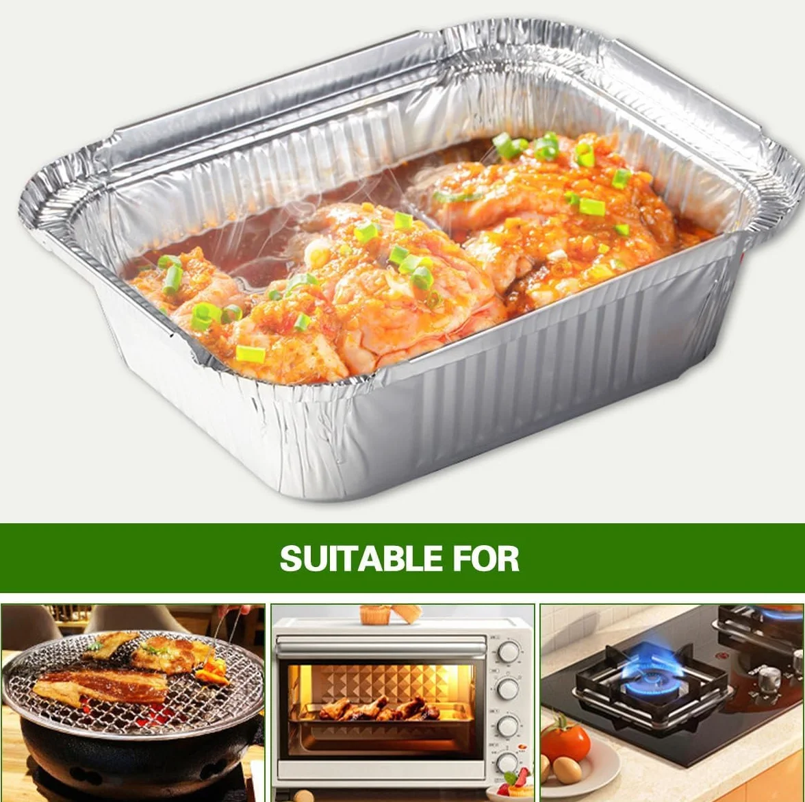 Lot de 40 bacs d'égouttement en aluminium pour barbecue Ninja OG701 Woodfire - Compatible Weber Spirit, Genesis, Q Series