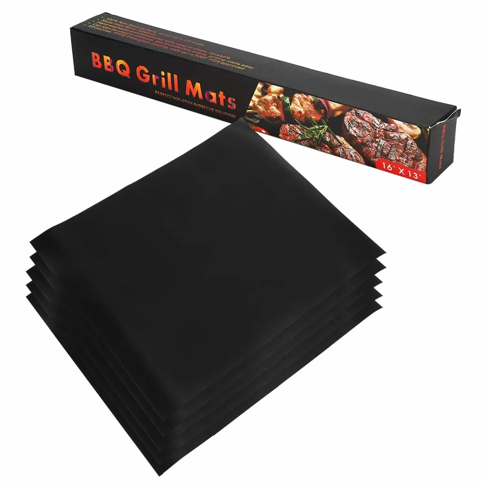 BBQ Grill Mat 5Pcs Barbecue Mat Grill Toppers