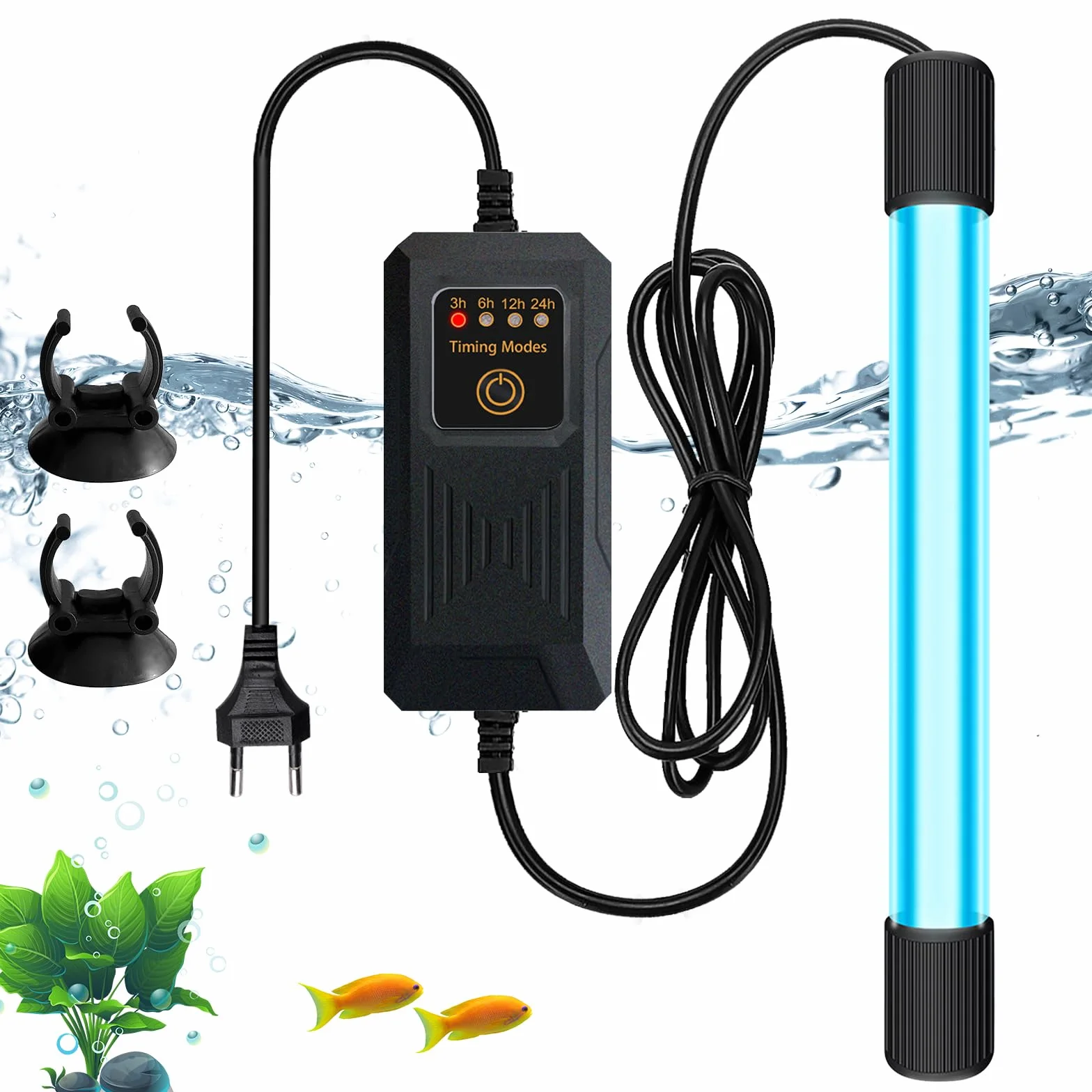 Lampe stérilisateur UV aquarium 13W avec minuteur étanche