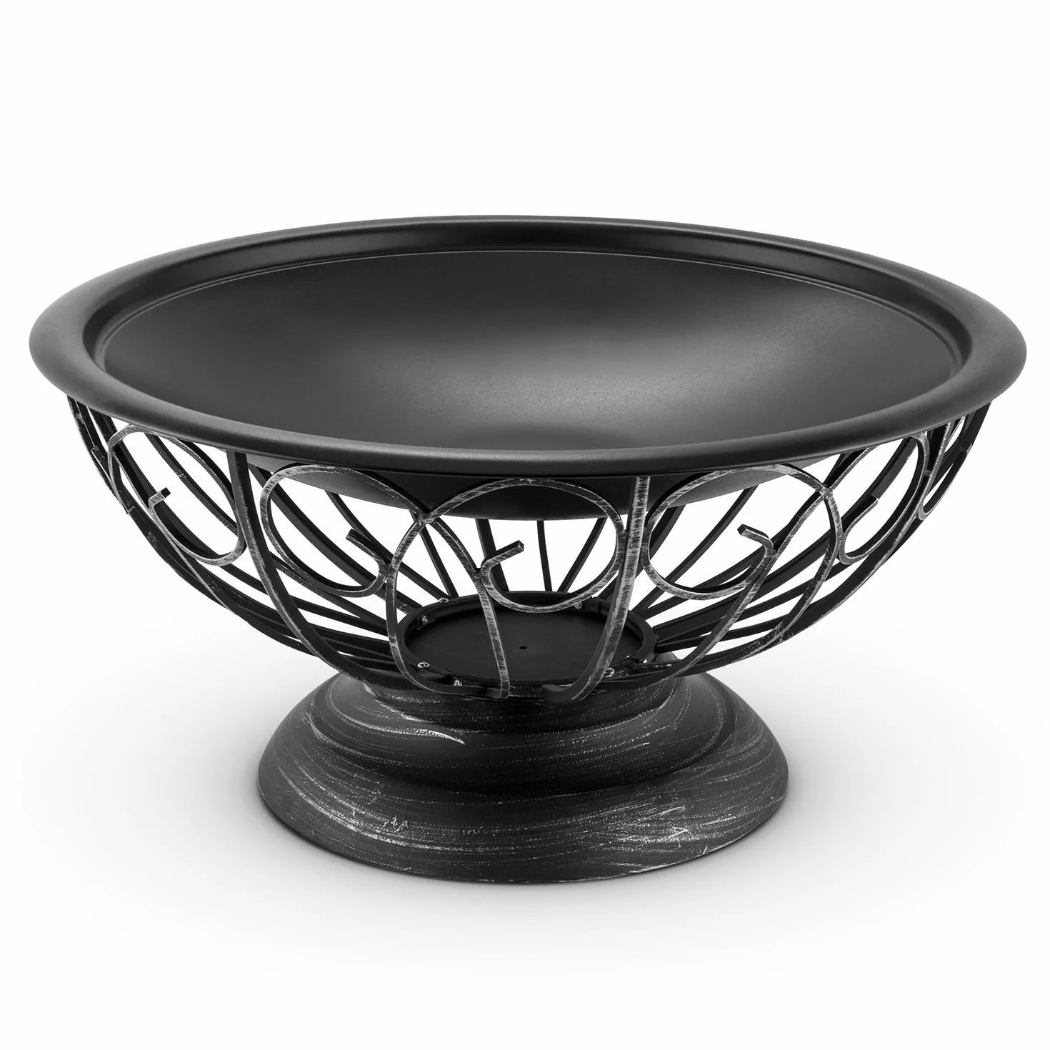 Blumfeldt Brasero de Jardin 75 cm Foyer Large Grille 60 cm Barbecue Tulip Noir