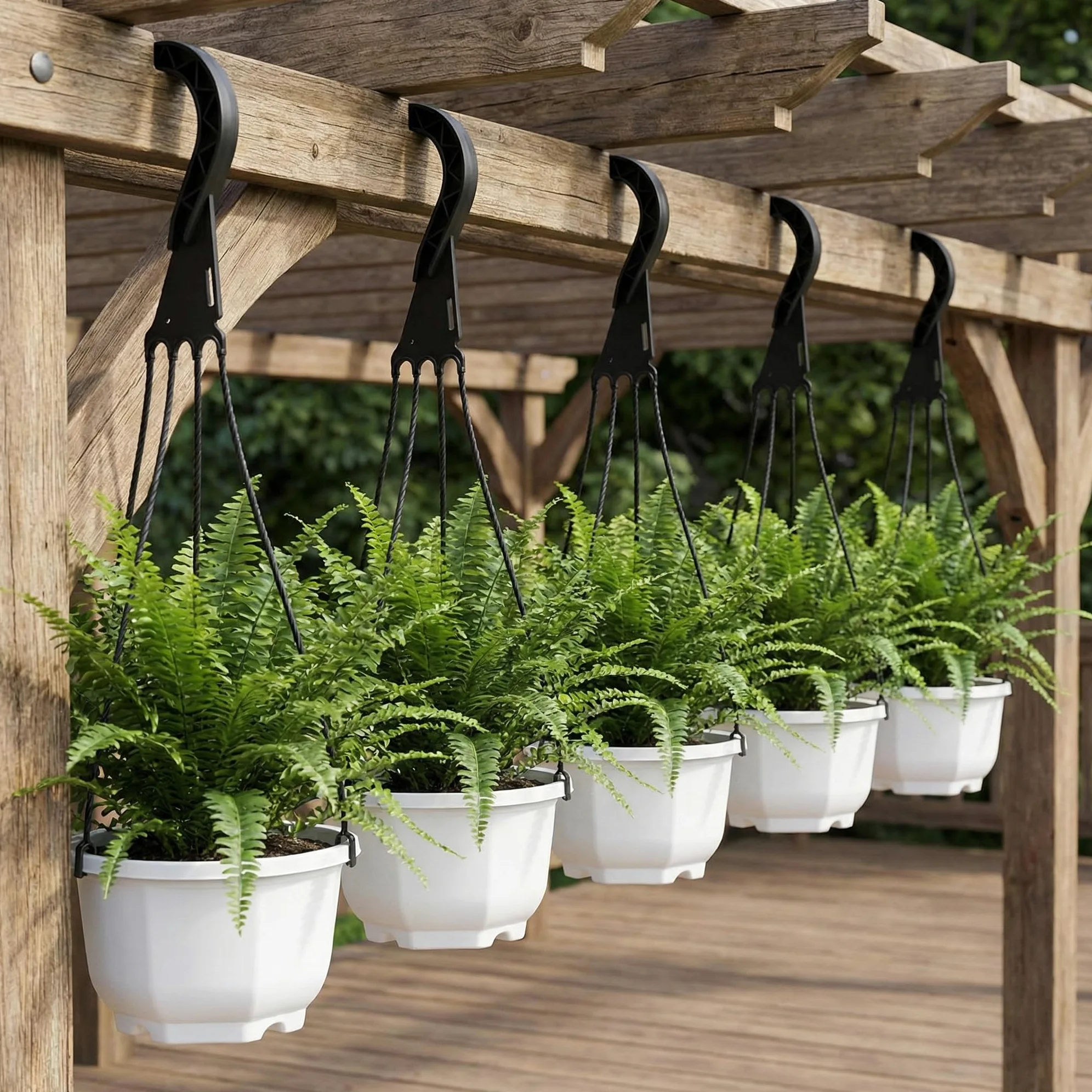 Toddmomy Lot de 5 crochets de lavabo suspendus en plastique pour pots de fleurs, pots de fleurs d'extérieur pour plantes, paniers à fleurs suspendus d'extérieur pour suspendre les pots de fleurs
