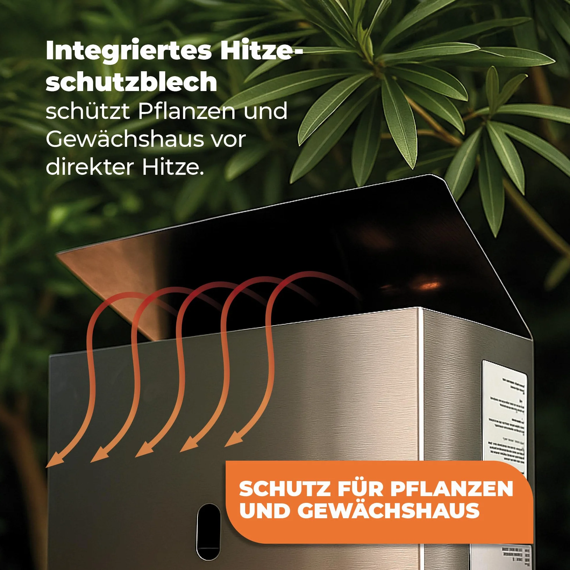 BioGreen EcoPilot 4500 Chauffage de serre à gaz 4500W acier inoxydable argenté 38x17x40 cm pour serres jusqu'à 22 m²