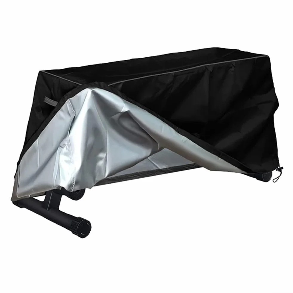 Housse de banc d'extérieur en tissu Oxford 210D 152x46x54 cm Noir imperméable pliable