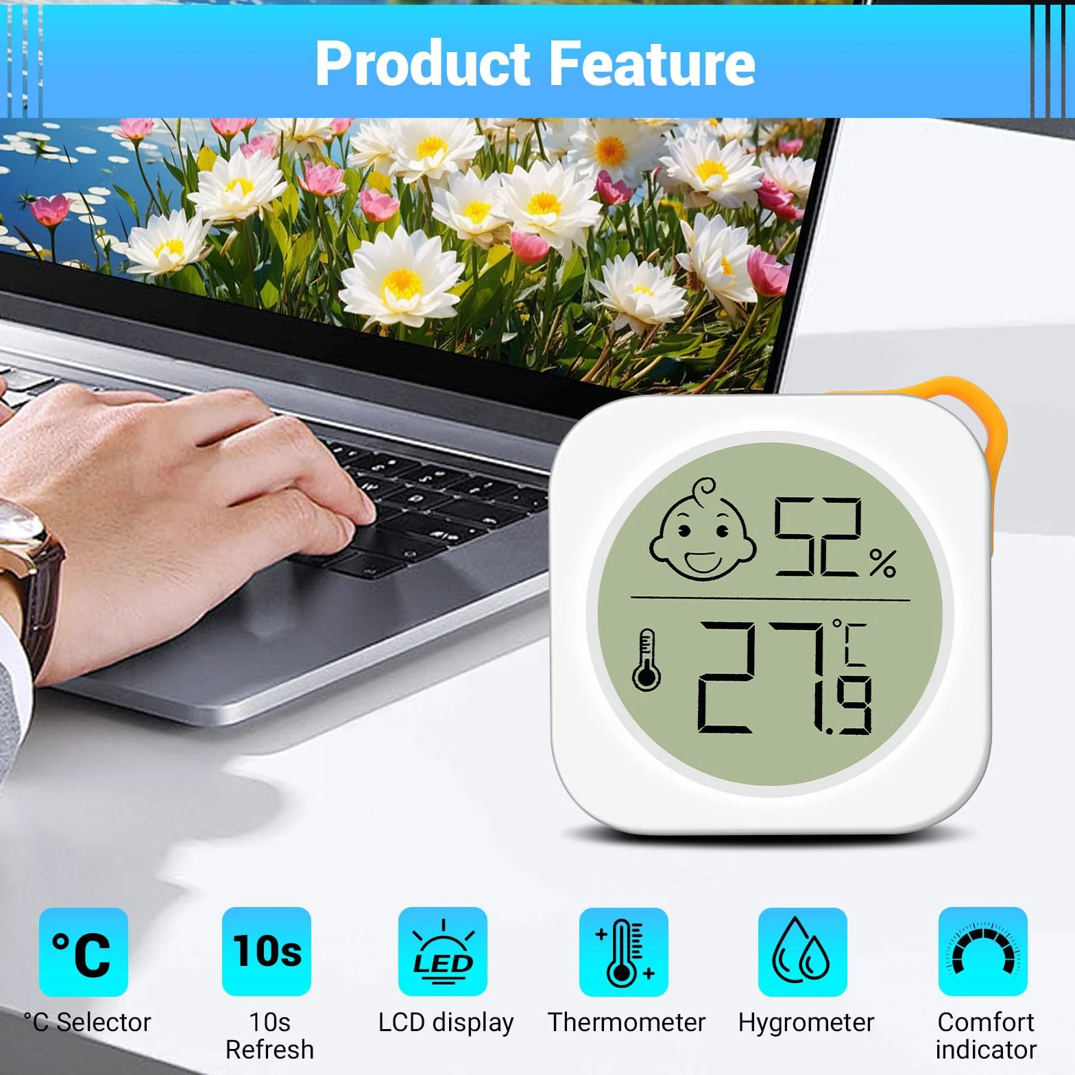 Thermomètres d'intérieur LCD numérique Lot de 3