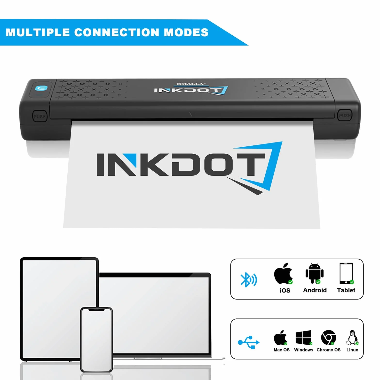 Imprimante de tatouage thermique Bluetooth 203 DPI haute résolution sans fil portable pour artistes iOS Windows