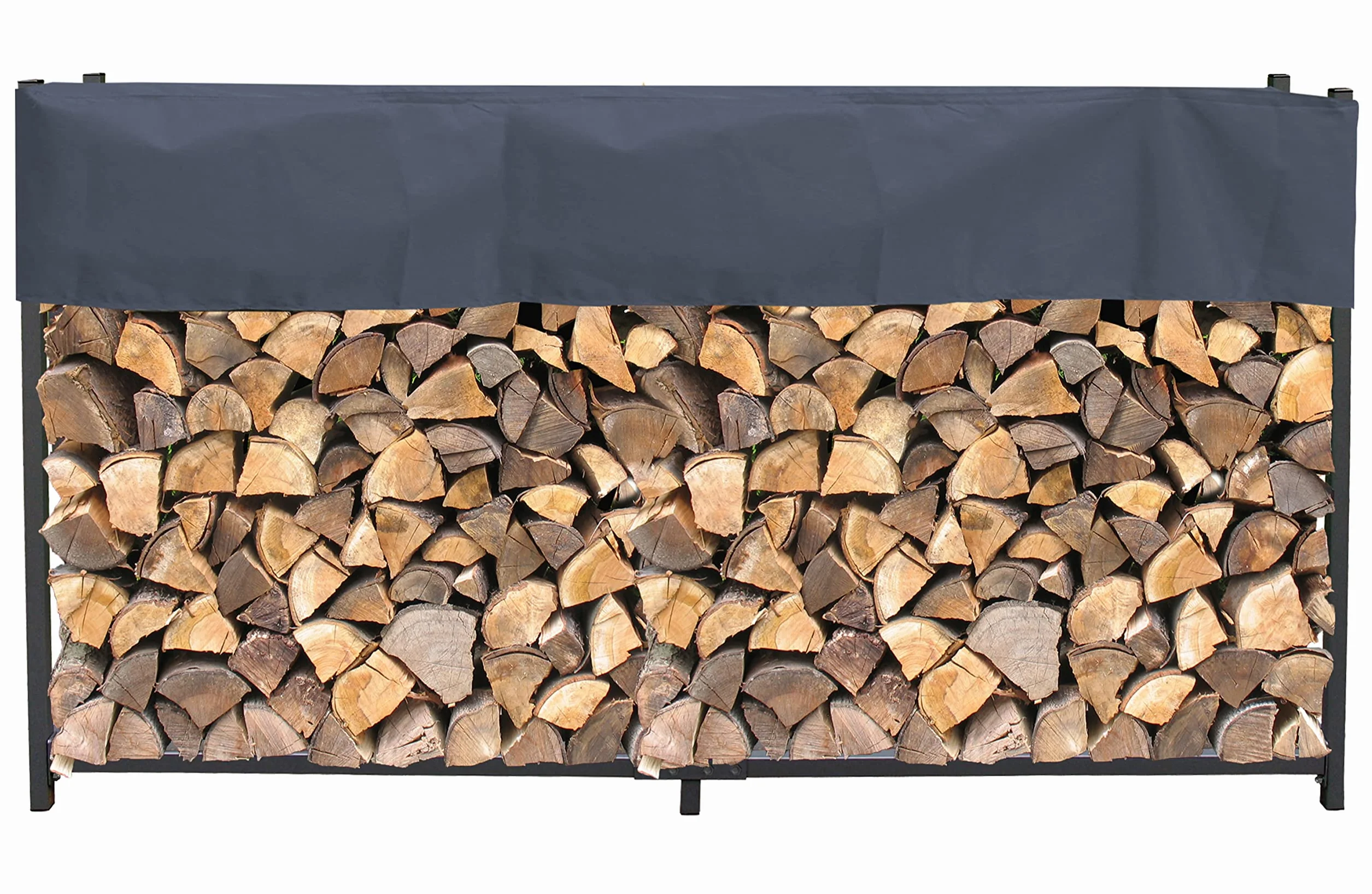 Étagère en métal pour Bois de cheminée Gris Anthracite 200 x 25 x 115 cm QUICK STAR