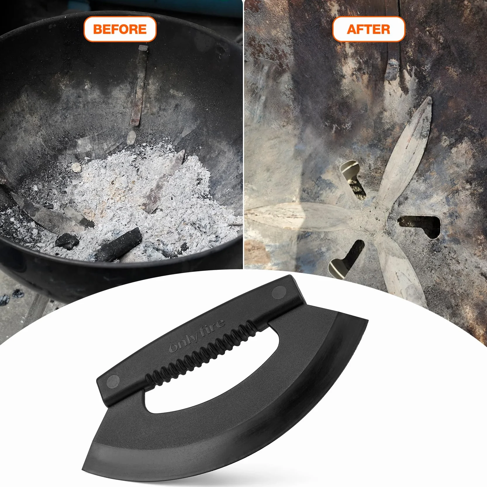 Grattoir de Nettoyage Onlyfire pour Weber Kettle BBQ Charbon 47/57/67 cm