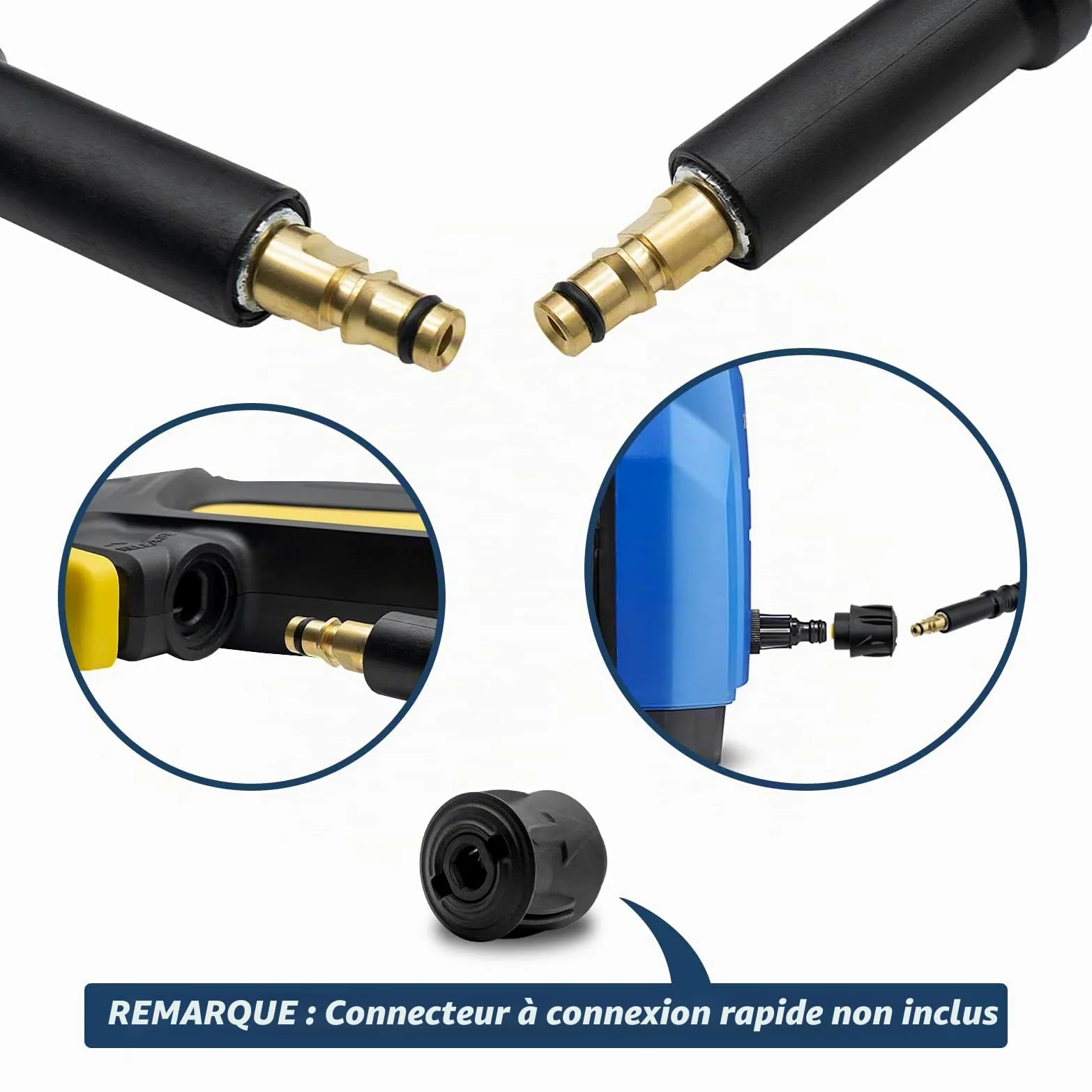 DERASL 30M Rallonge de Tuyau Haute Pression Compatible avec Karcher Nettoyeurs - Modèles Quick Connect pour K2, K3, K4, K5, K6, K7