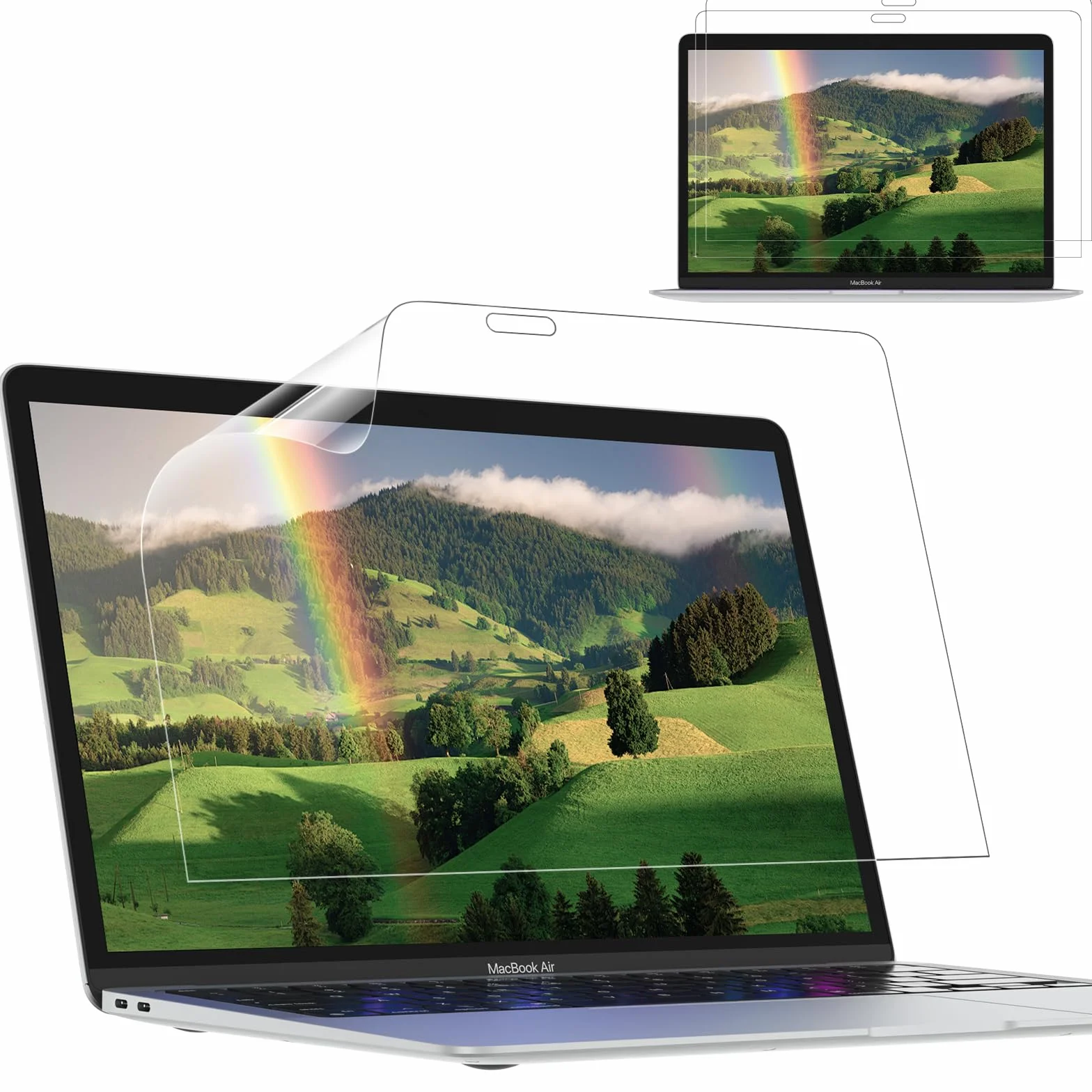 IPROKKO Lot de 2 Filtre d'écran Anti-Lumière Bleue pour MacBook Air 13 Pouces (2018-2021, M1) et MacBook Pro 13 Pouces (2016-2022, M1, M2), Film de Protection Anti-Reflets Mat pour Mac 13,3"
