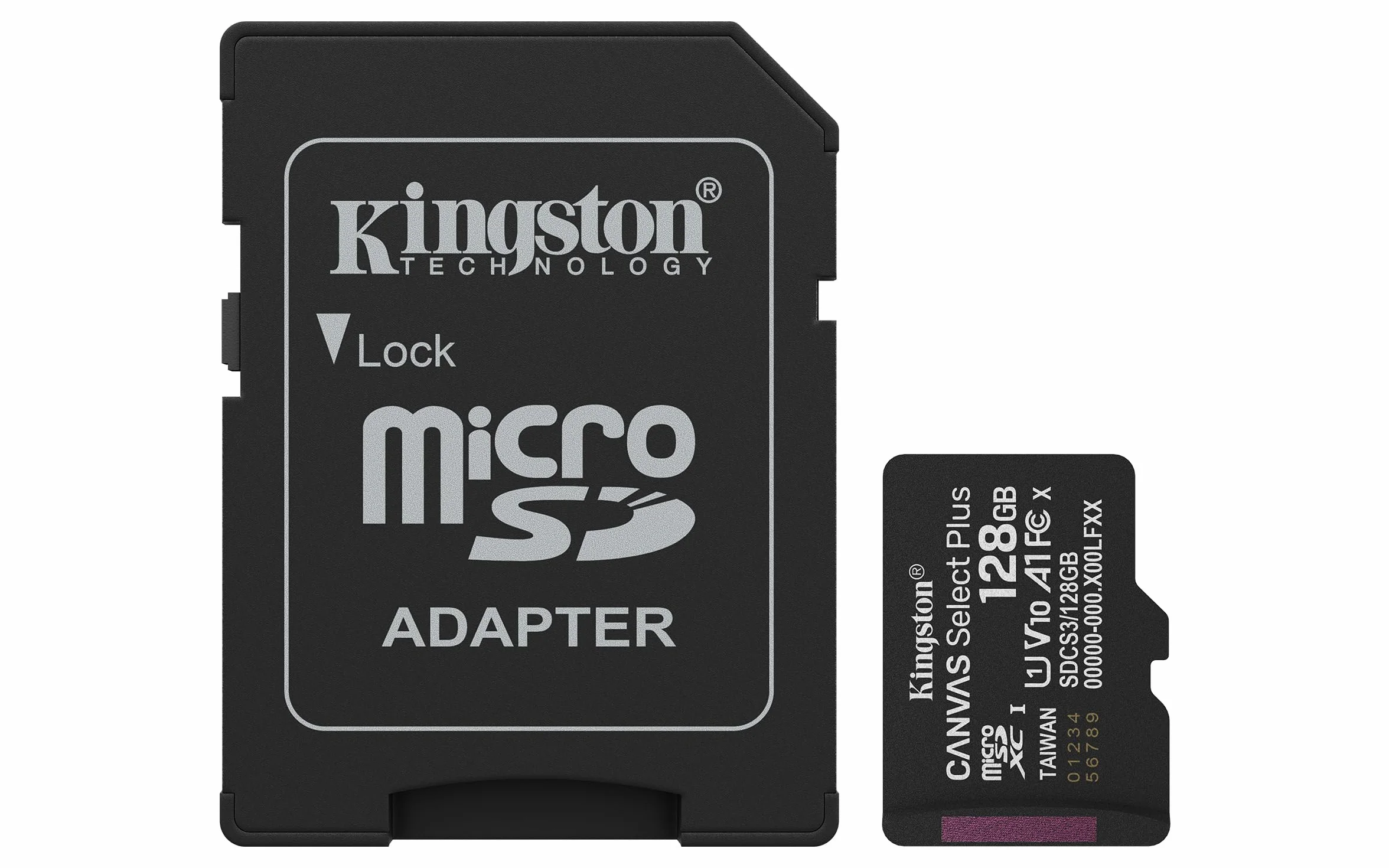Kingston Canvas Select Plus Carte mémoire microSD 128GB microSDXC Gen3 150MB/s A1 Adaptateur SD Inclus