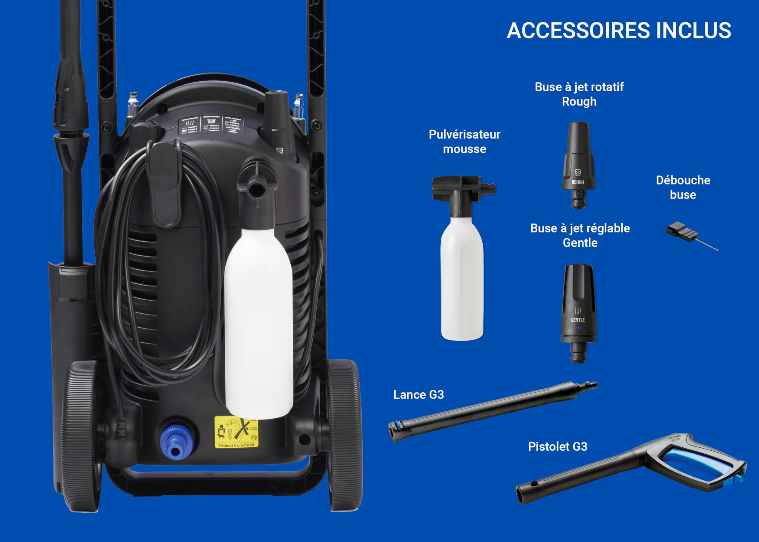 Nilfisk Nettoyeur Haute Pression Core 130 Bars avec PowerControl - Mini Nettoyeur pour l'extérieur, Terrasses, Fenêtres et Voitures (1500 W) 128471256