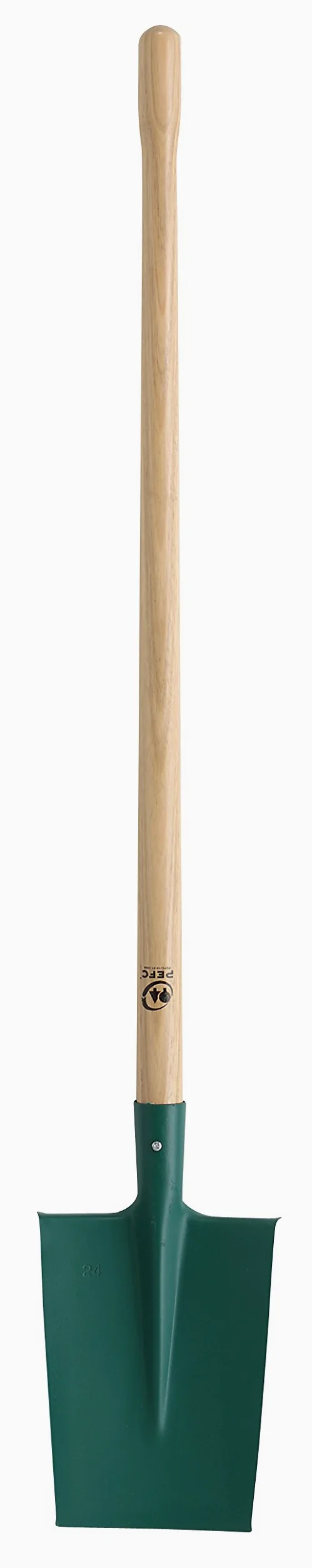 Leborgne, Bêche Dame à Rebord, Bords Arrondis, Léger, Manche de 100 cm en bois certifié 100% PEFC, Tête Acier de 1,7 mm, Bêche légère, compacte et maniable