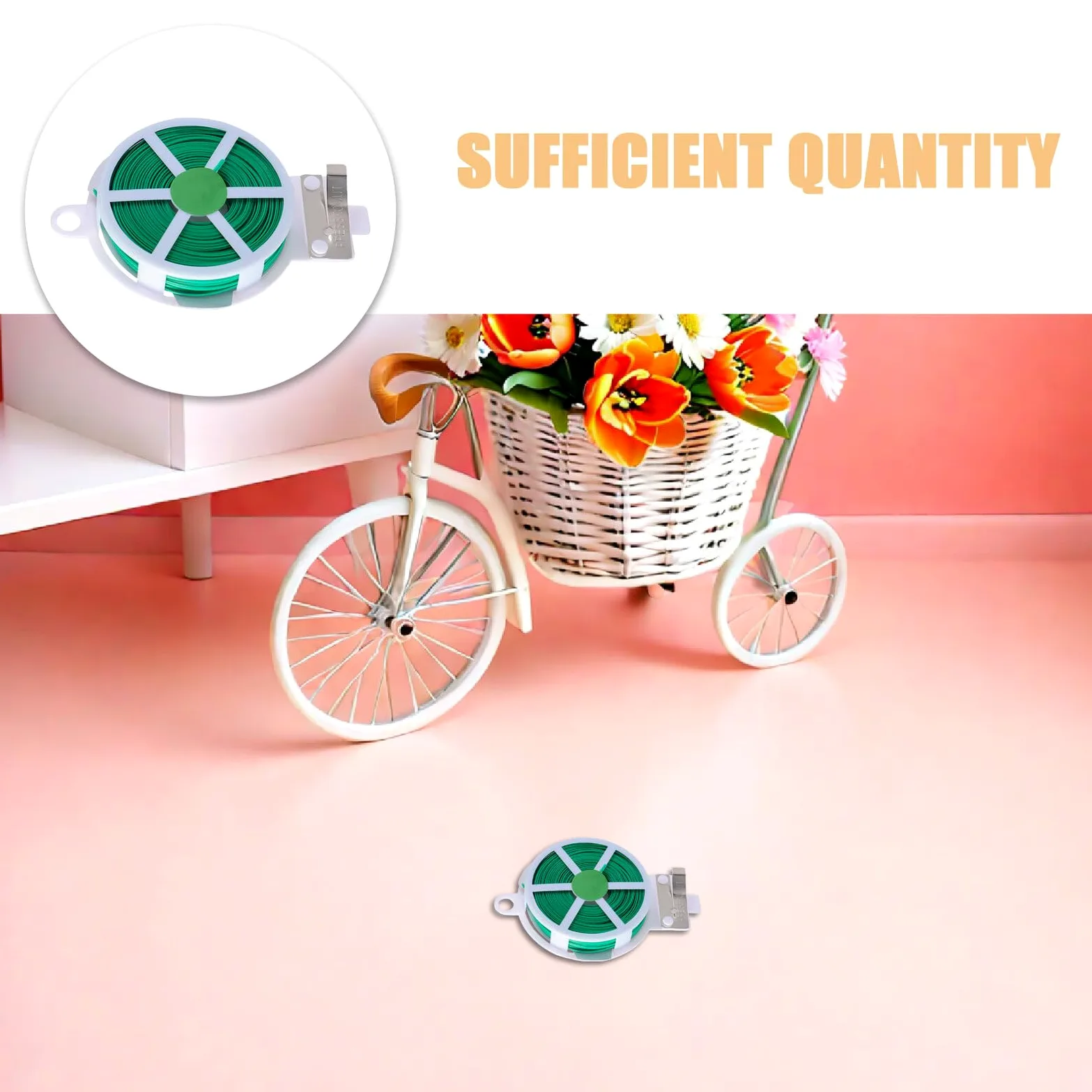 Lot de 12 Attaches Torsadées Vertes pour Plantes de Jardin Fil de Fer Plastifié 50M Coupe-Fil Corde Flexible pour Tuteurage de Plantes Grimpantes Jardinage Extérieur et