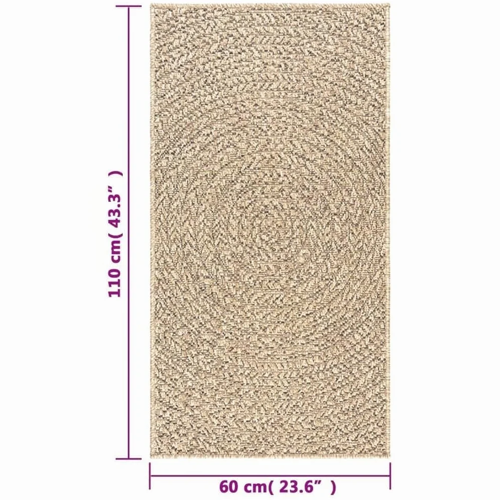 vidaXL Tapis ZIZUR 60x110 cm Aspect de Jute intérieur et extérieur