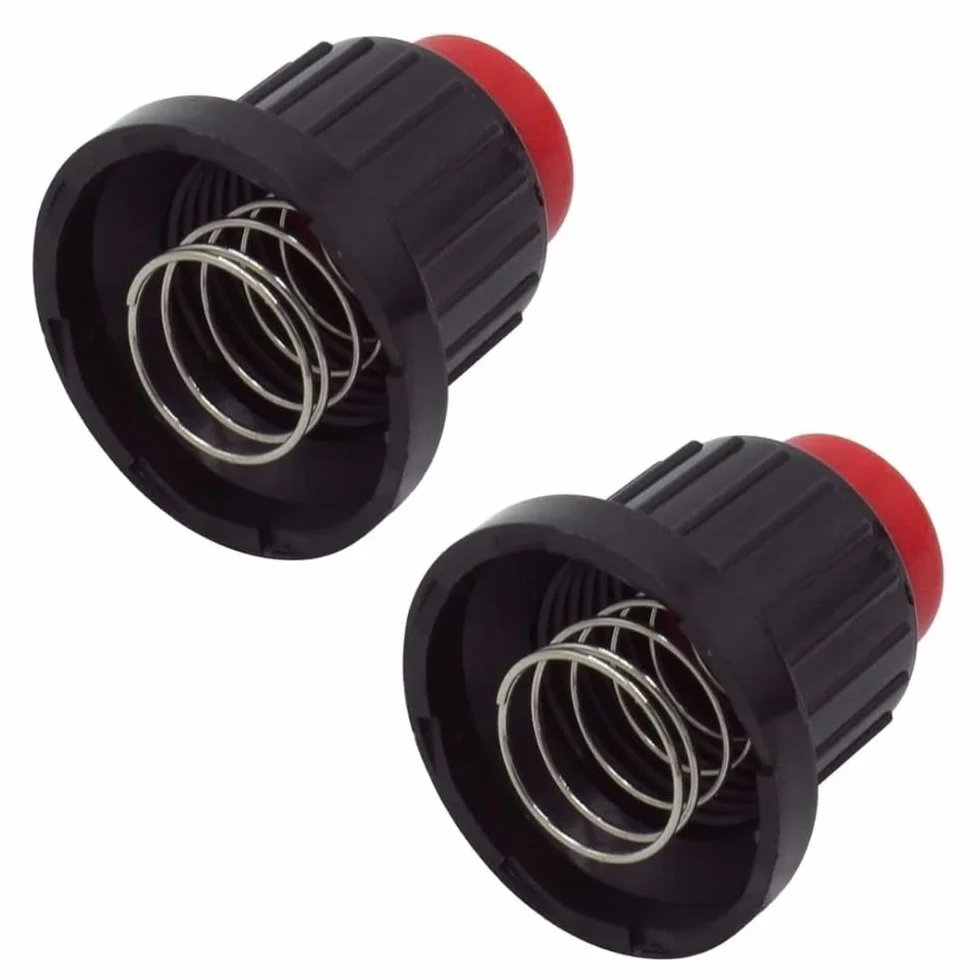 Capuchons d'interrupteur d'allumage à impulsion remplaçables avec ressort pour chauffage de terrasse extérieur - Lot de 2