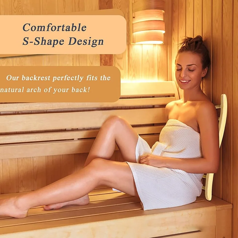 Dossier de Sauna Ergonomique en Forme de S pour Récupération et Relaxation