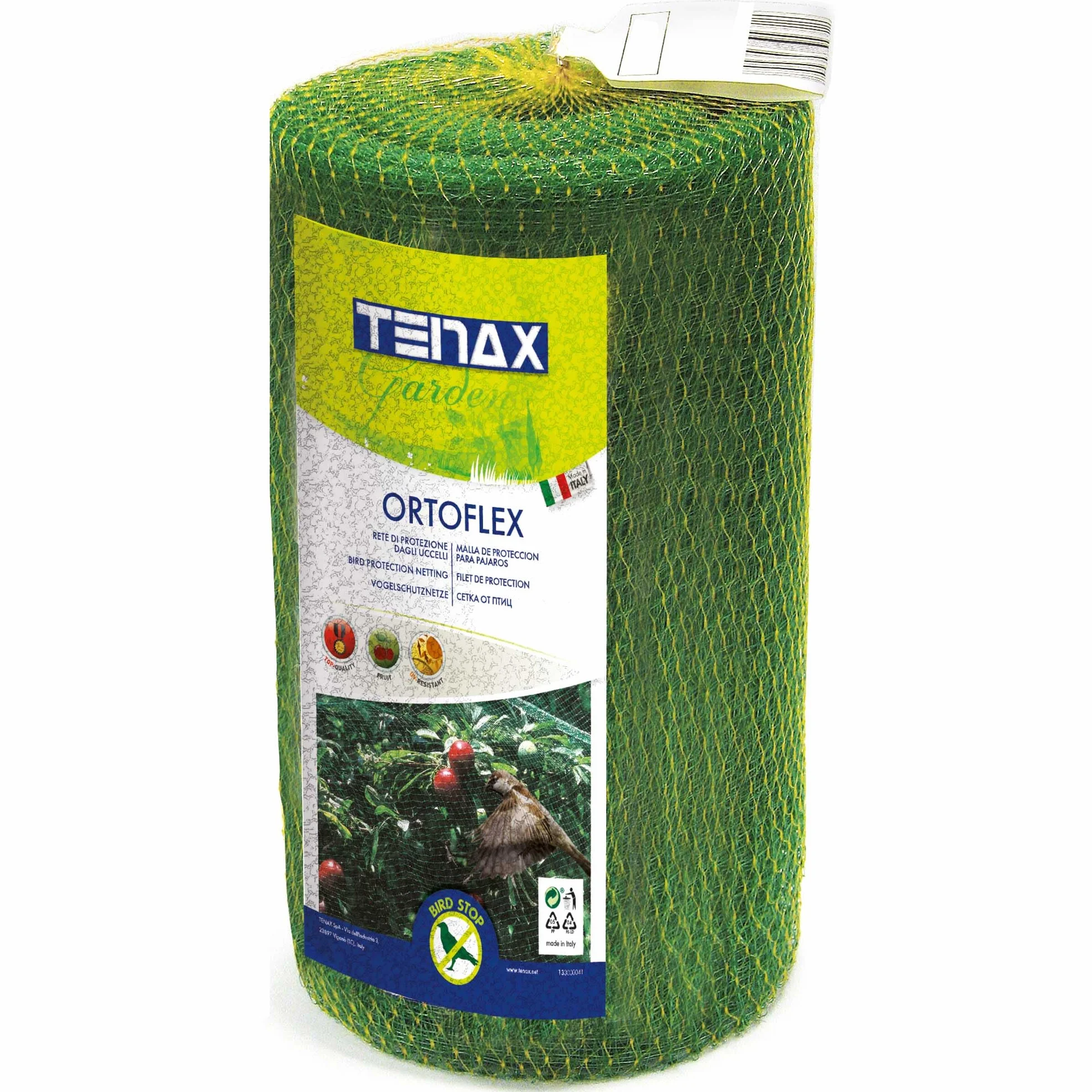 TENAX ORTOFLEX 2,00x5 m Vert Filet Anti-Oiseaux pour Protéger les Fruits et Cultures