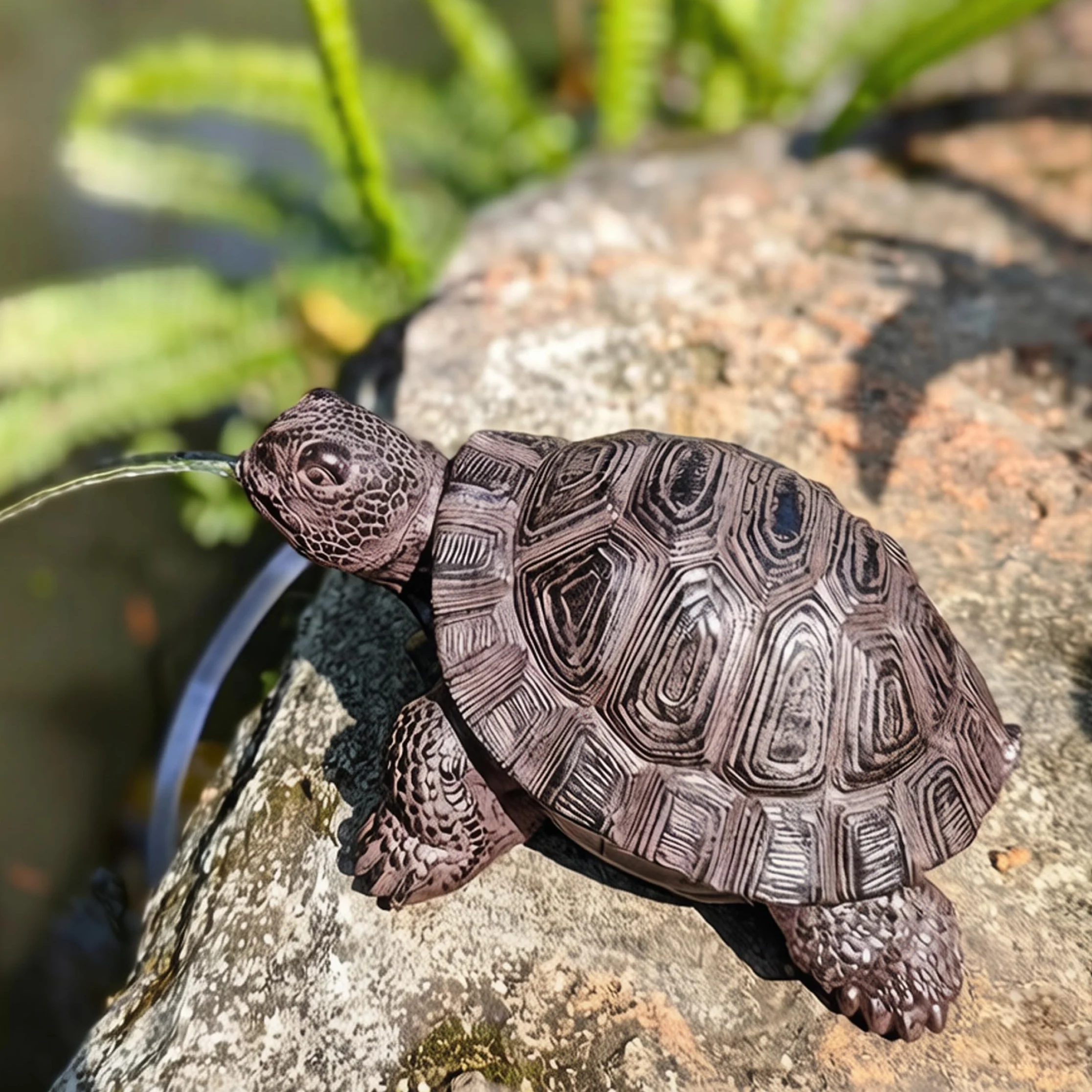 Fontaine à Eau Tortue Résine Solaire pour Bassin Décoration Jardin
