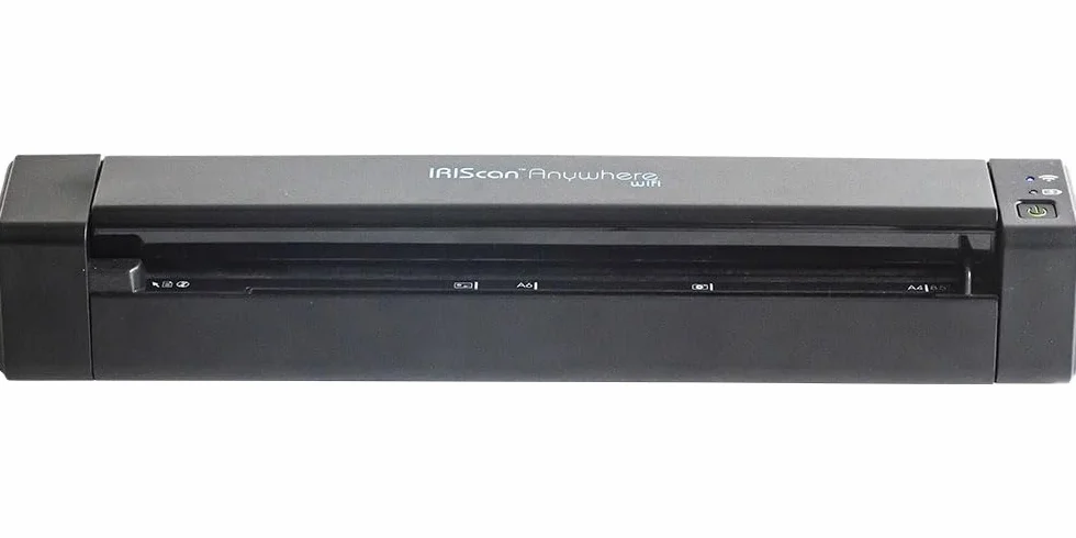 IRIScan Anywhere v6 Scanner Portable de Documents A4 WiFi Recto 15 ppm Couleur Noir/Blanc