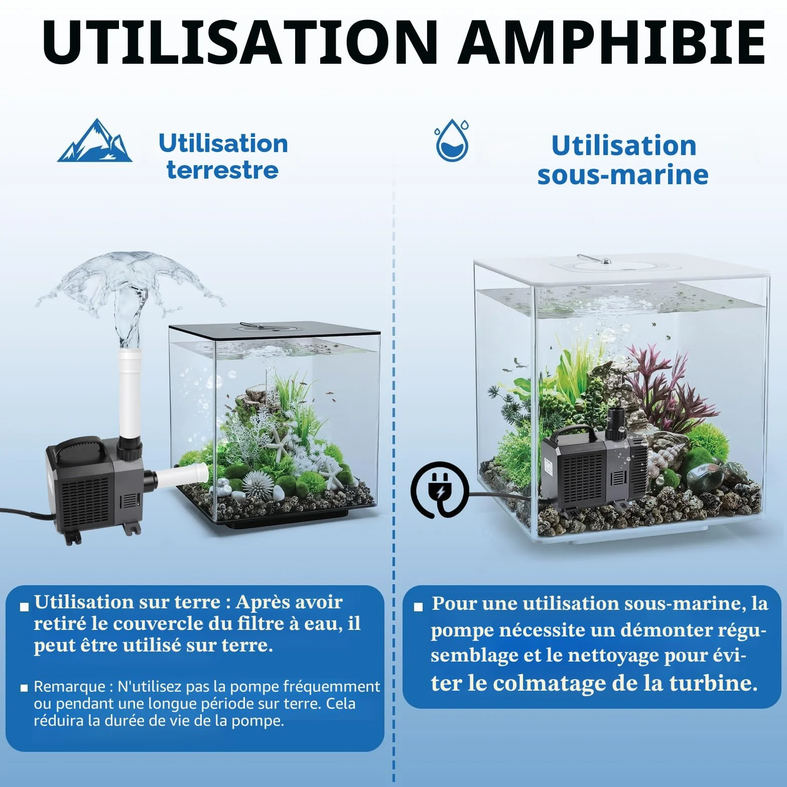Pompe de Bassin EXLECO Super ECO 3000L/H 10W Exterieur Basse Consommation
