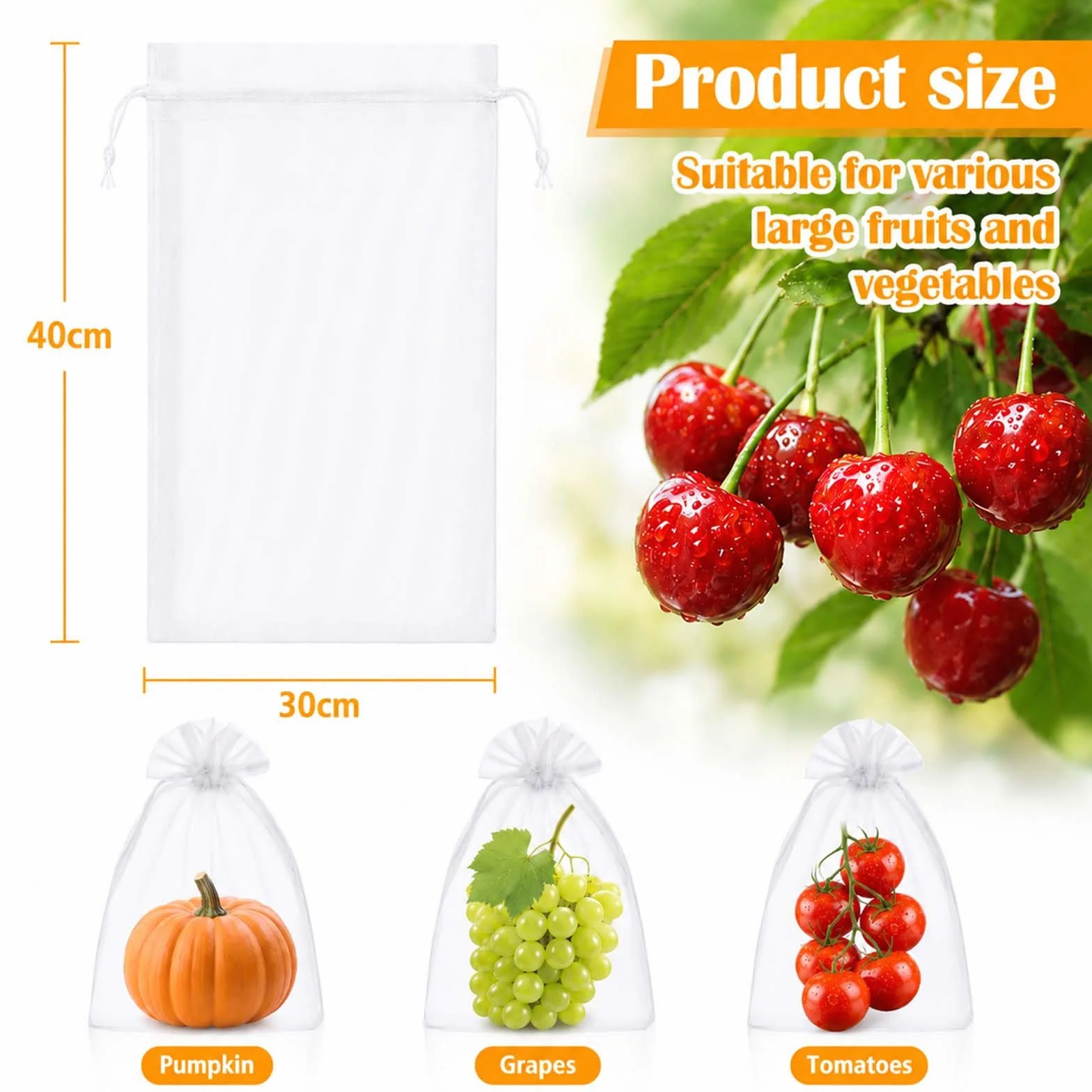 Sachet Protection Raisin 30x40 cm Lot de 100 Sac Filets Jardin