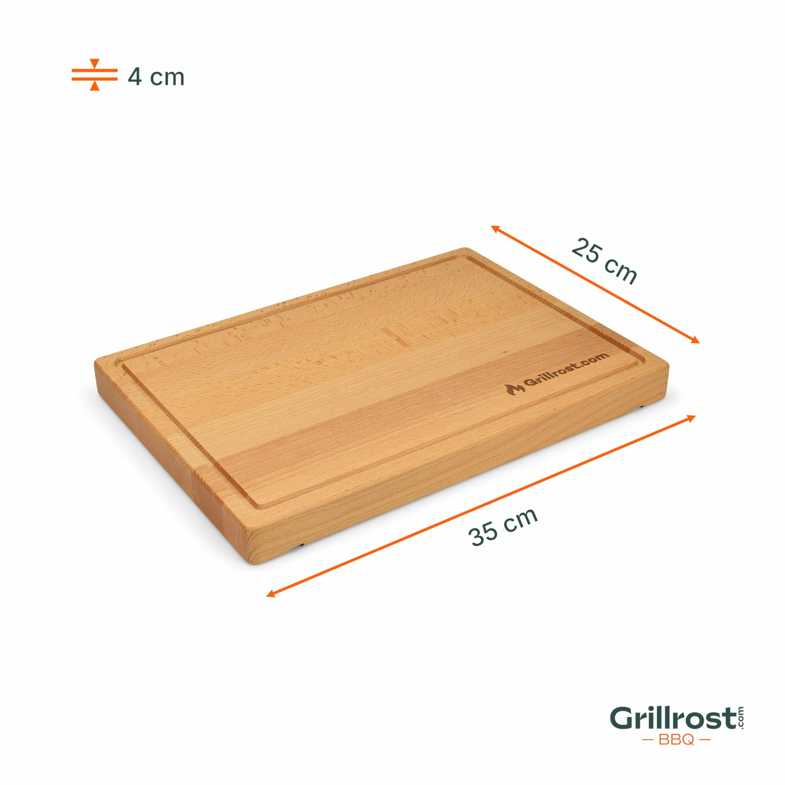 Planche à découper en hêtre 40mm pour Support de Planche en Bois