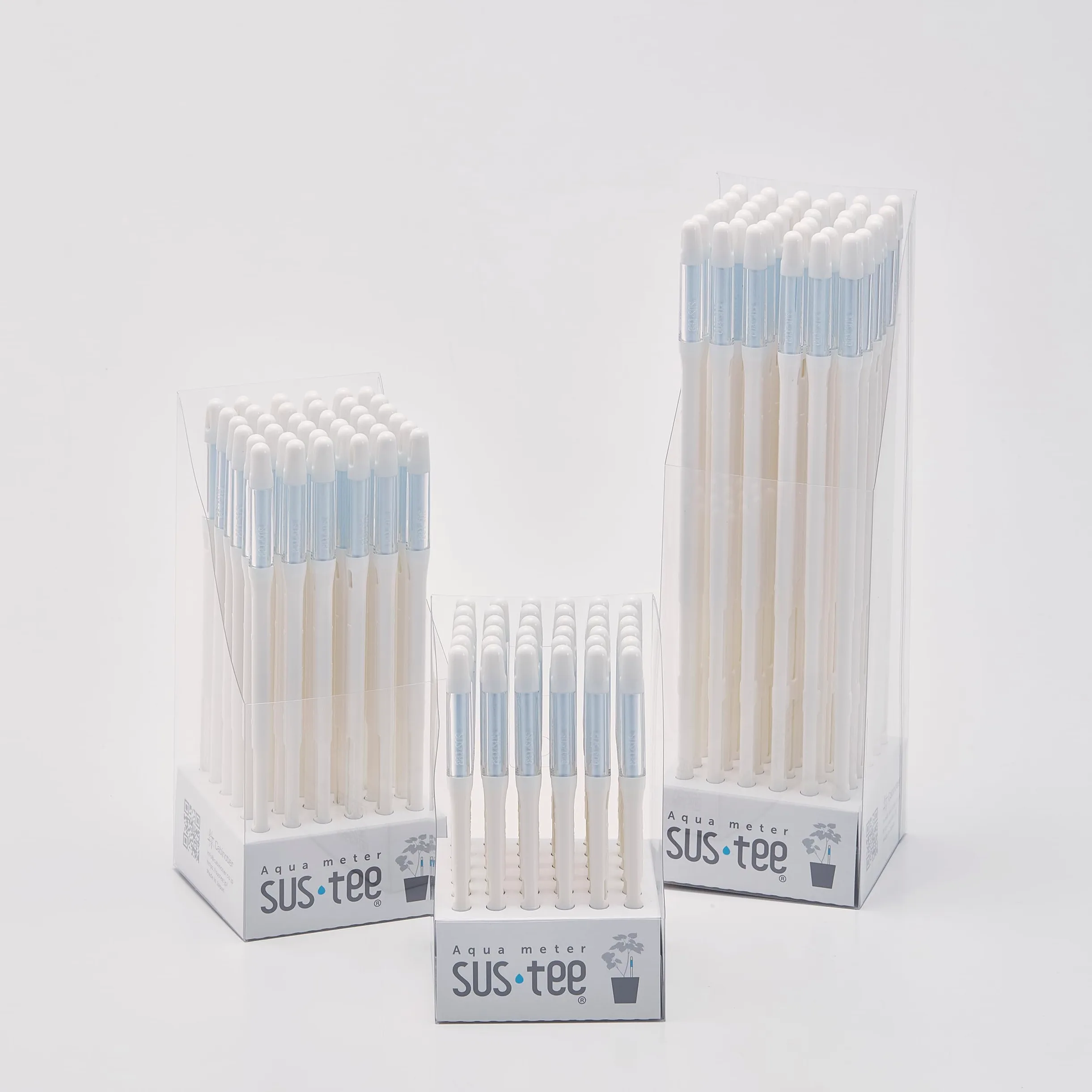 IPPINKA Aquamètre Sustee - Lot de 36 - Humidimètre pour plantes d'intérieur - Blanc moyen - Rechargeable