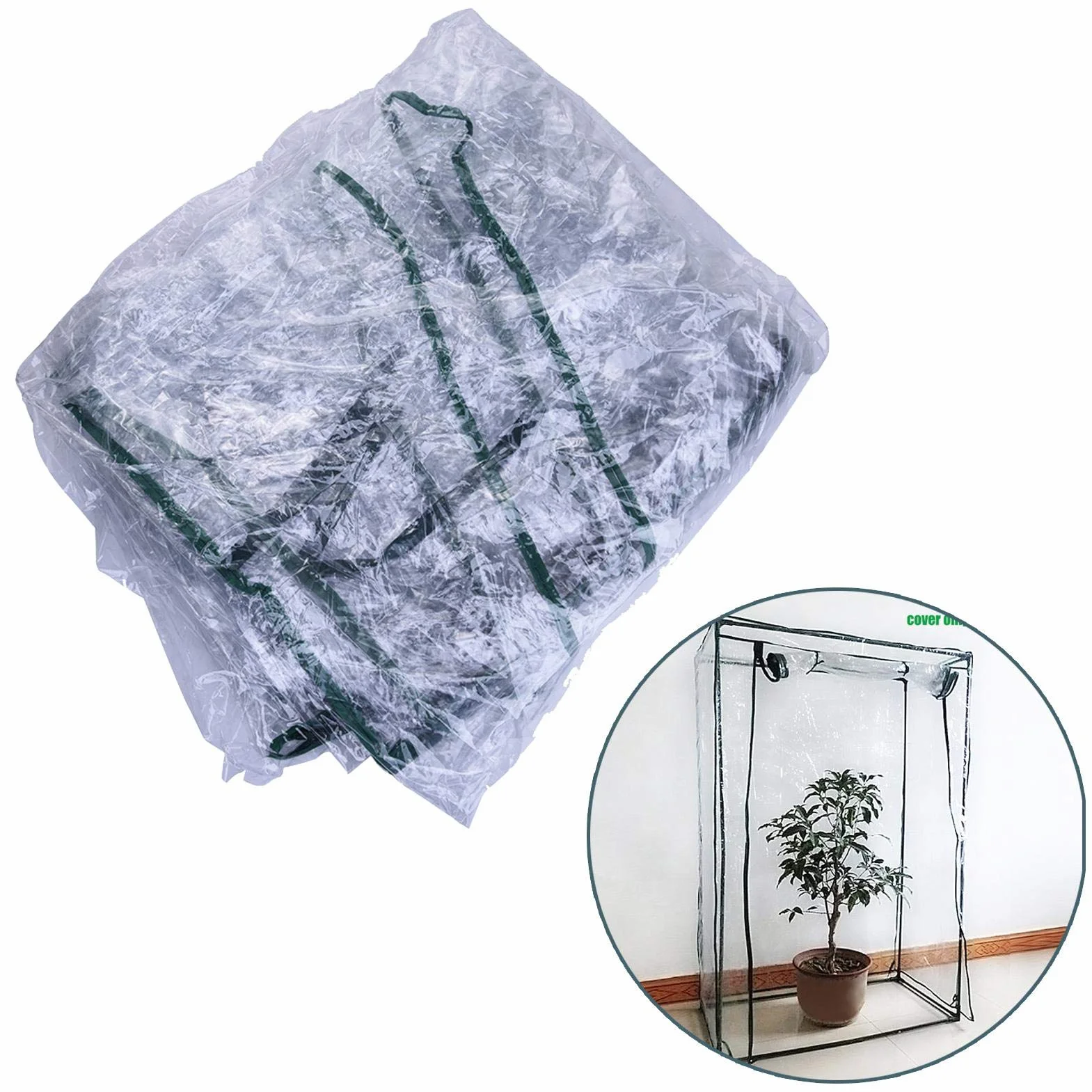 Housse de Serre 100x50x150cm PVC Transparent Couverture pour Serre