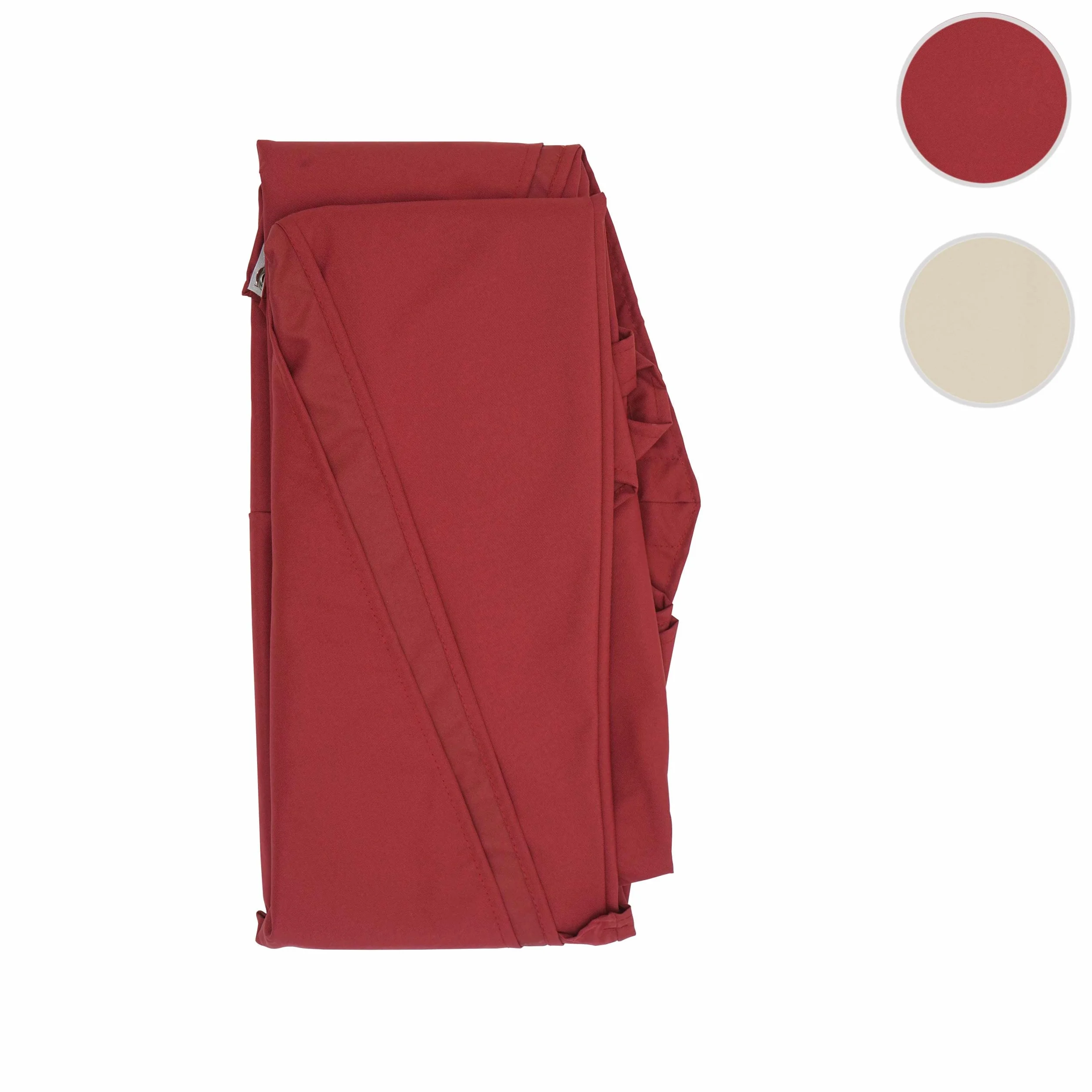 Mendler Toile de Parasol HWC-A96 8 Baleines Ø3,5m 220g/m² Polyester Bordeaux