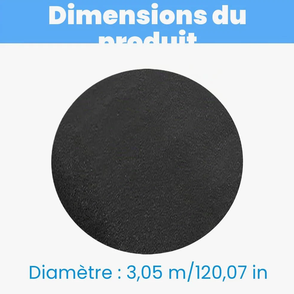 Tapis De Sol De Piscine, 305 cm Tapis de Sol Piscine Ronde, Rond Tapis Piscine Hors Sol, Pliable Tapis de Sol pour Piscine Ronde,Tapis Piscine AntidéRapant et Ultra Absorbante, für Frame Pools