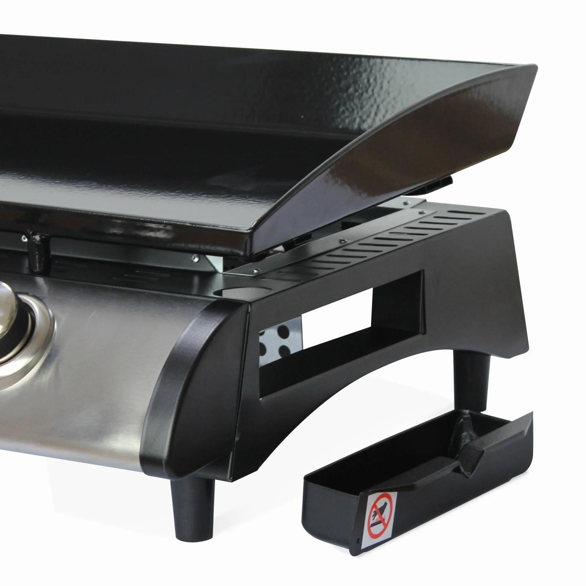 Alice's Garden Plancha au gaz 3 Feux Porthos 7.5 KW Barbecue Cuisine extérieure INOX