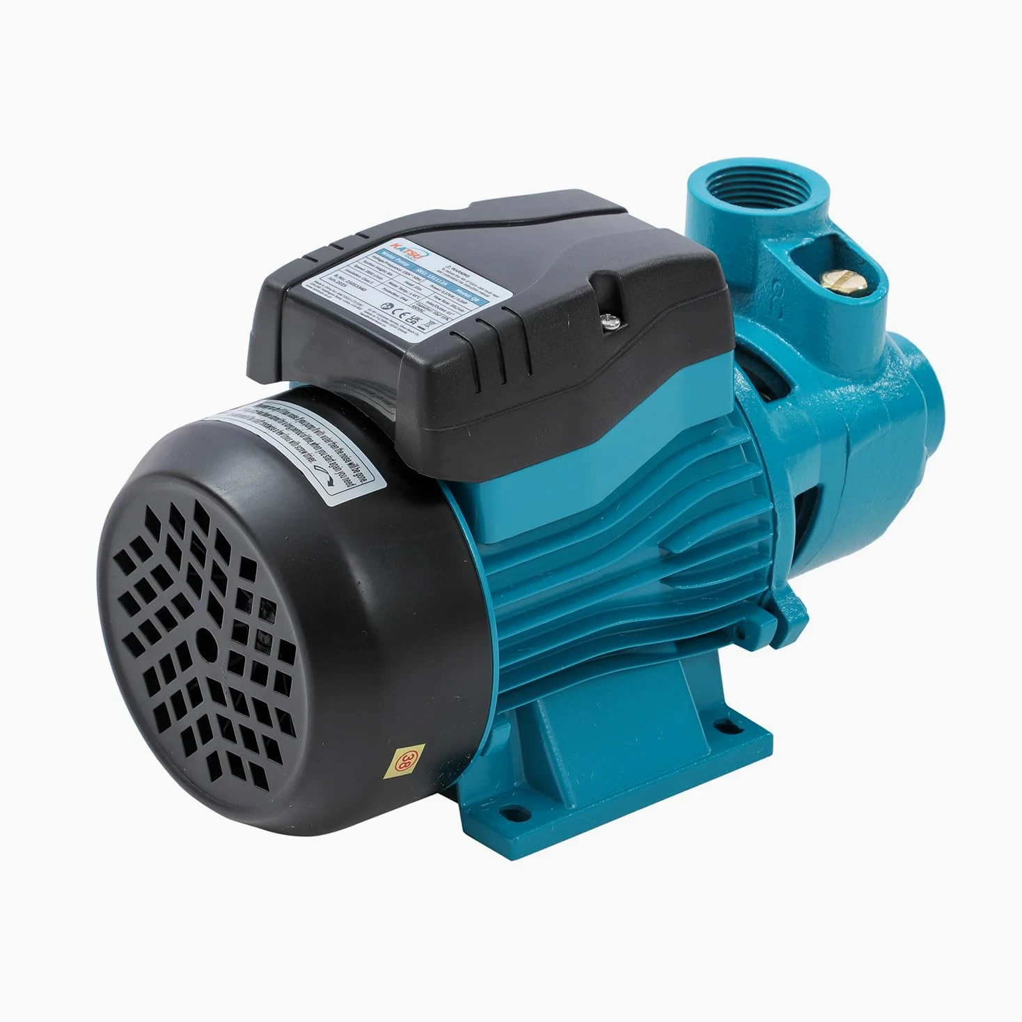 KATSU Pompe à Eau Périphérique Centrifuge électrique Industriel 1/2 HP 220V pour Eau Propre, Adaptée au Réservoir de Ferme de Jardin d'étang Maison 151112