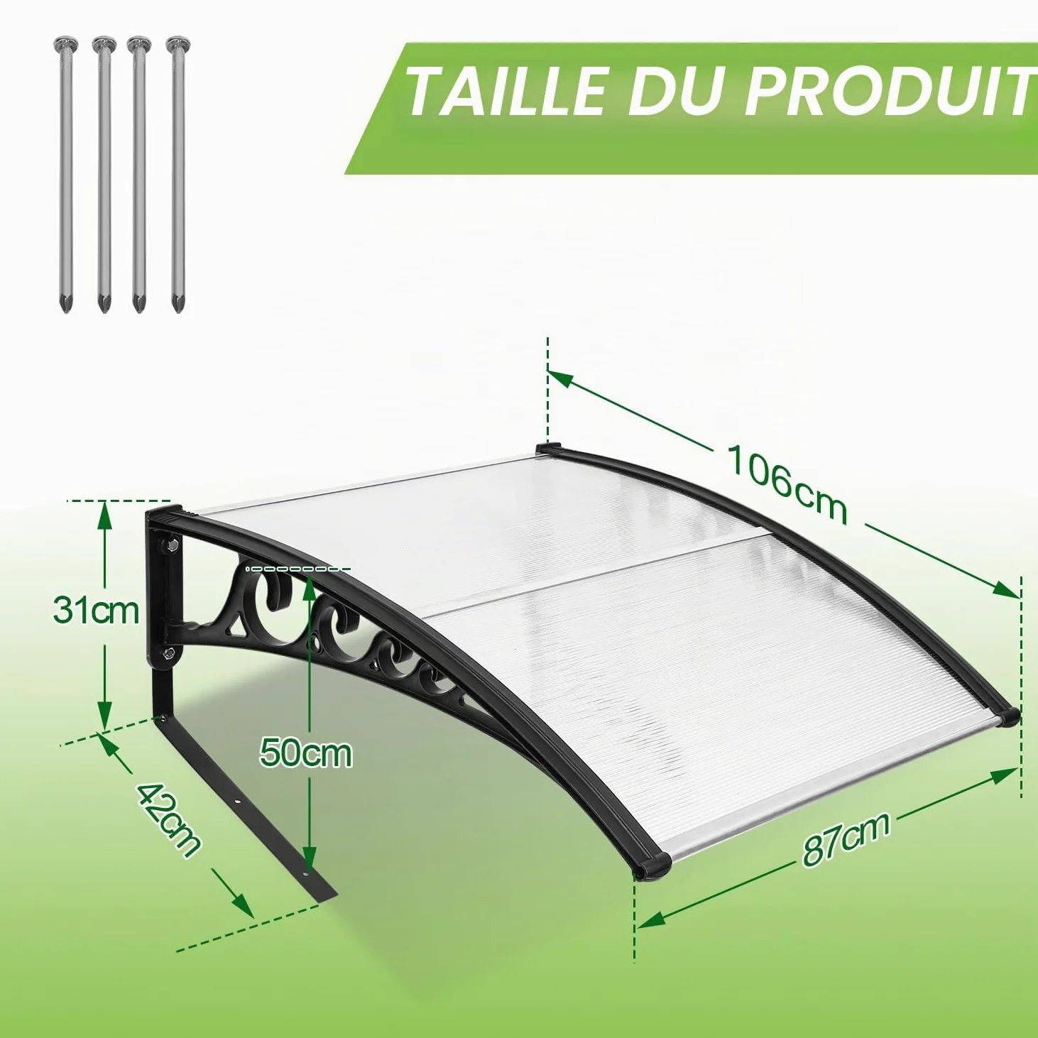 Daromigo Robot tondeuse garage toit abri de voiture pour tondeuse à gazon robot robot 106 x 87 x 50 cm en polycarbonate pour tondeuse robot tondeuse automower protection contre la pluie
