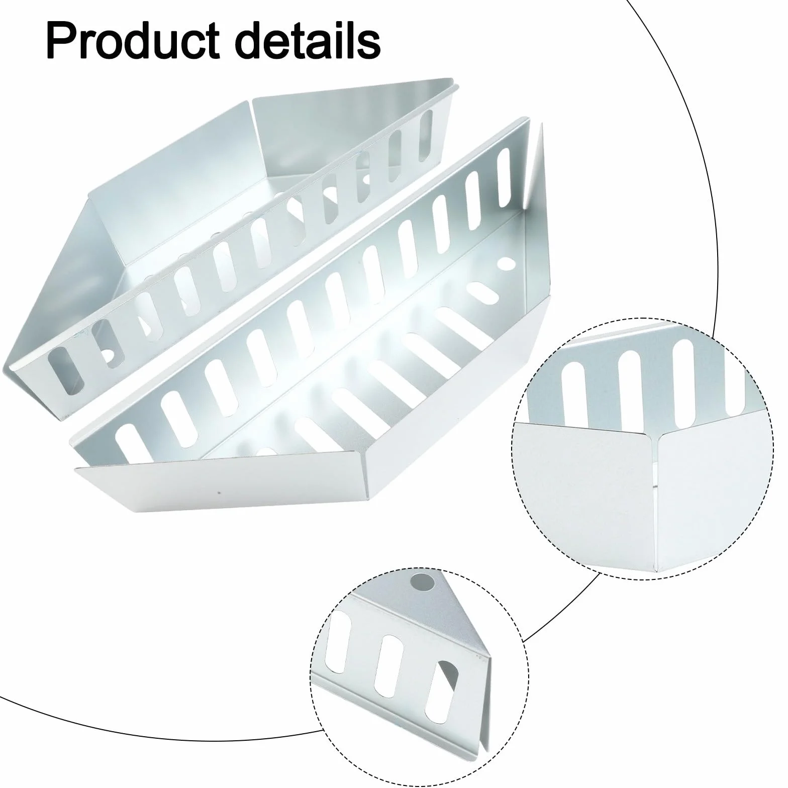 Boîtes à charbon de bois pour barbecue en acier inoxydable - Lot de 2 - Chaleur indirecte