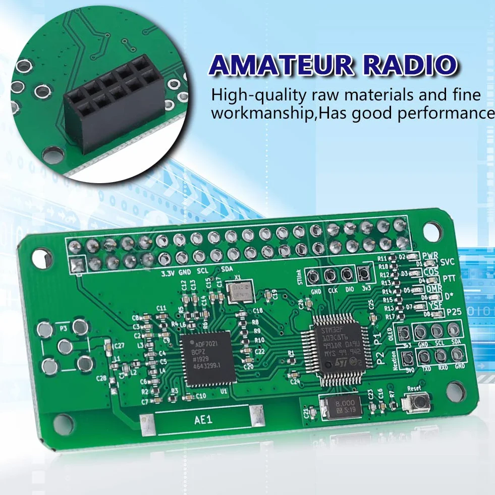 Mini station de radio Hotspot MMDVM avec antenne UHF D-Star P25 DMR YSF modem vocal numérique WiFi pour Raspberry Pi