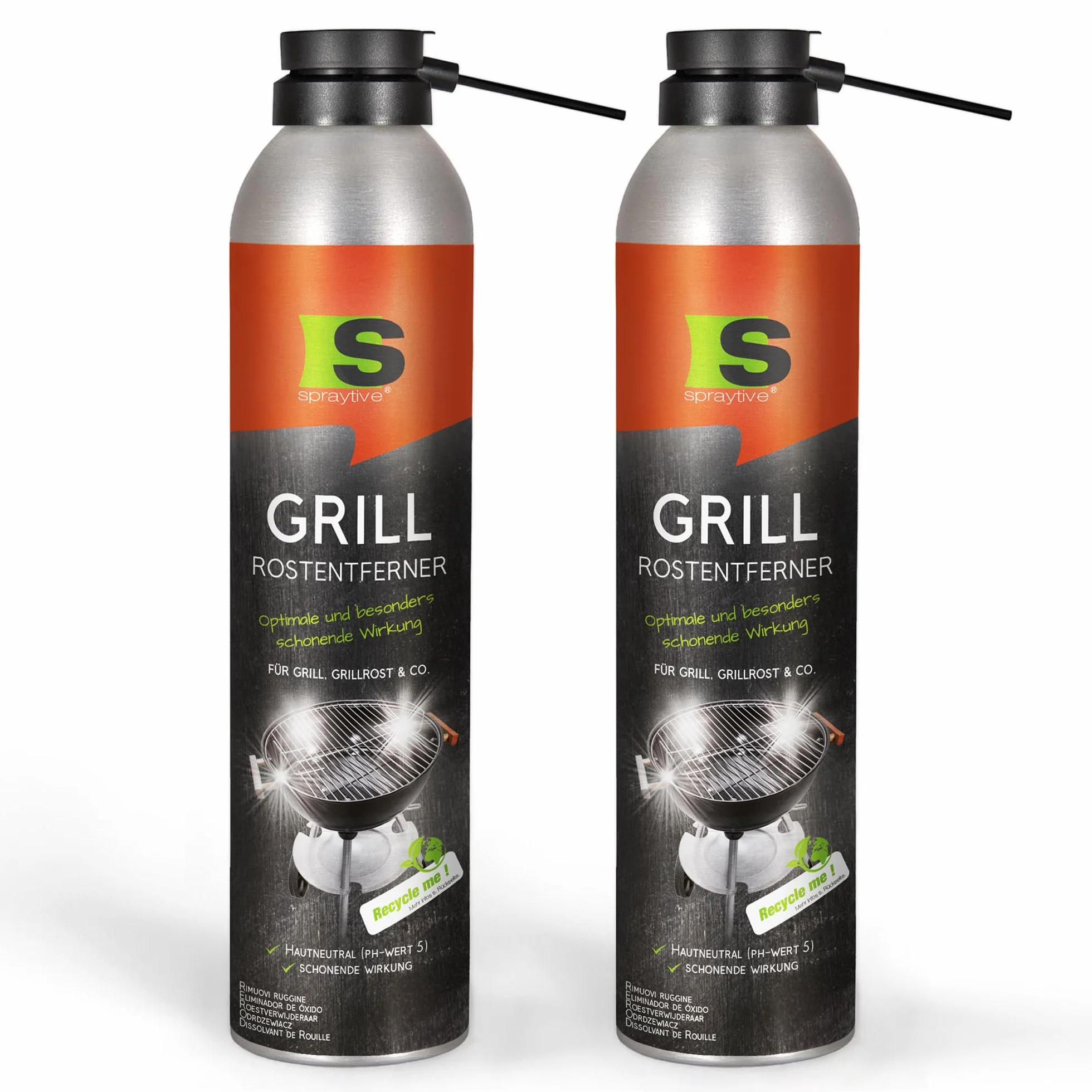Lot de 2 sprays anti-rouille 2 en 1 300 ml protection longue durée pour grille de barbecue