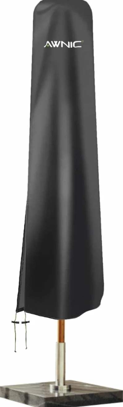 Awnic Housse de Parasol Imperméable 420D Oxford Anti-UV 3x3m Noir