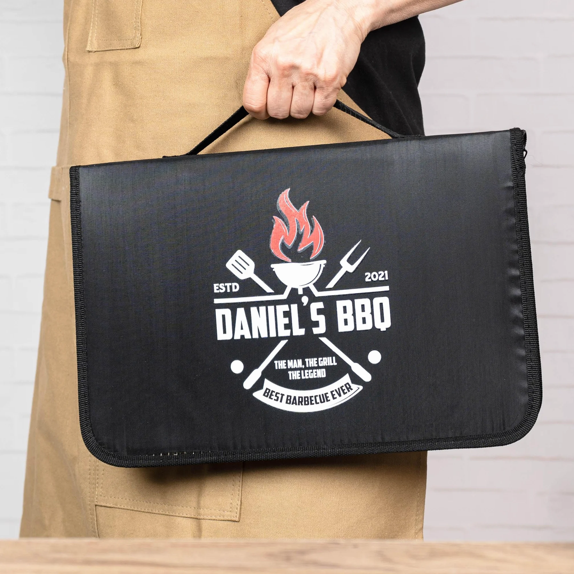 Wanapix Kit Barbecue Personnalisé Ustensiles BBQ Malette 6 Accessoires Set