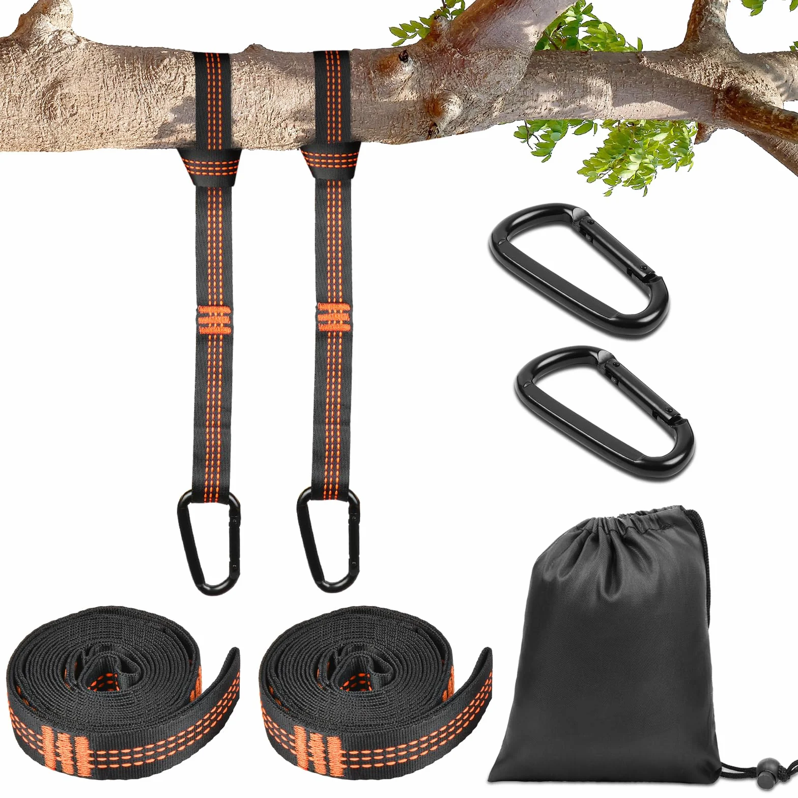 Vicloon Cordes de Suspension Polyester 2m 453,6 kg Hamac de Camping