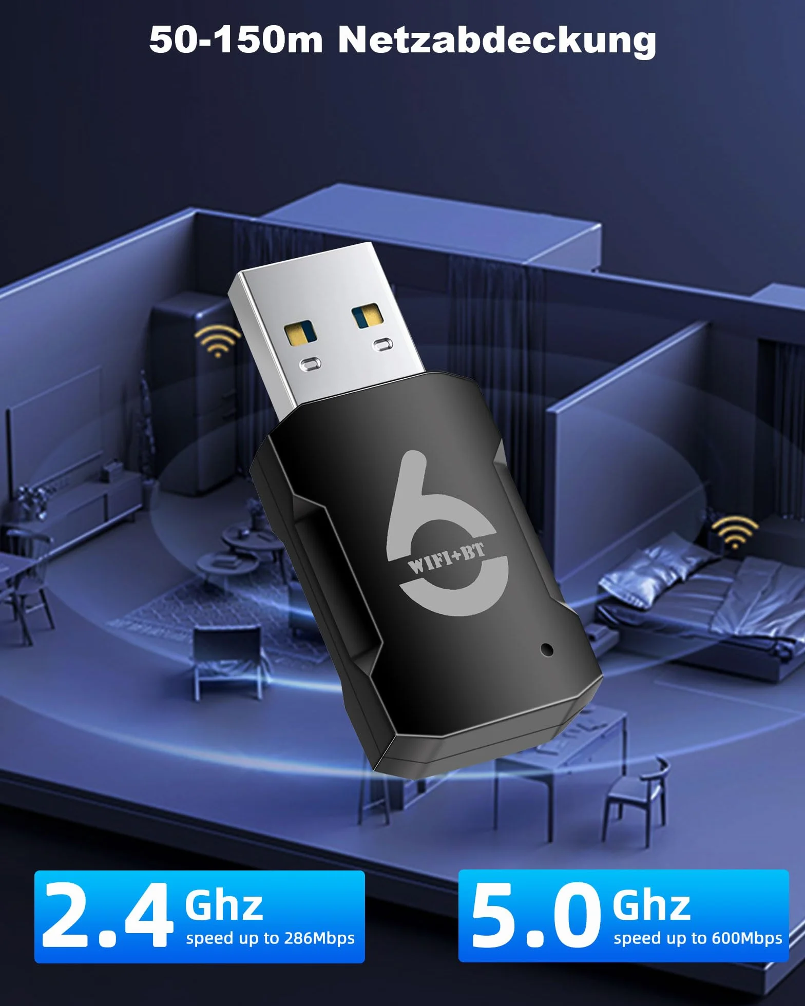 RUIZHI Bluetooth Clé WiFi AX900Mbs WiFi 6 Doublebande 5.8 GHz 2.4 GHz 5.3 Bluetooth USB 2.0 Dongle Mini Adapter Compatible Windows 11/10