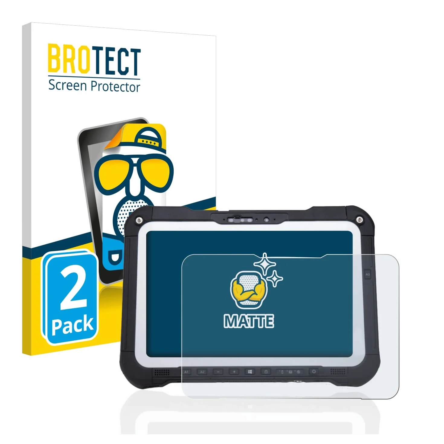 Brotect Protection Ecran Anti-Reflet pour Panasonic Toughbook FZ-G2 / Toughbook G2 (2 Pièces) - Film Mat