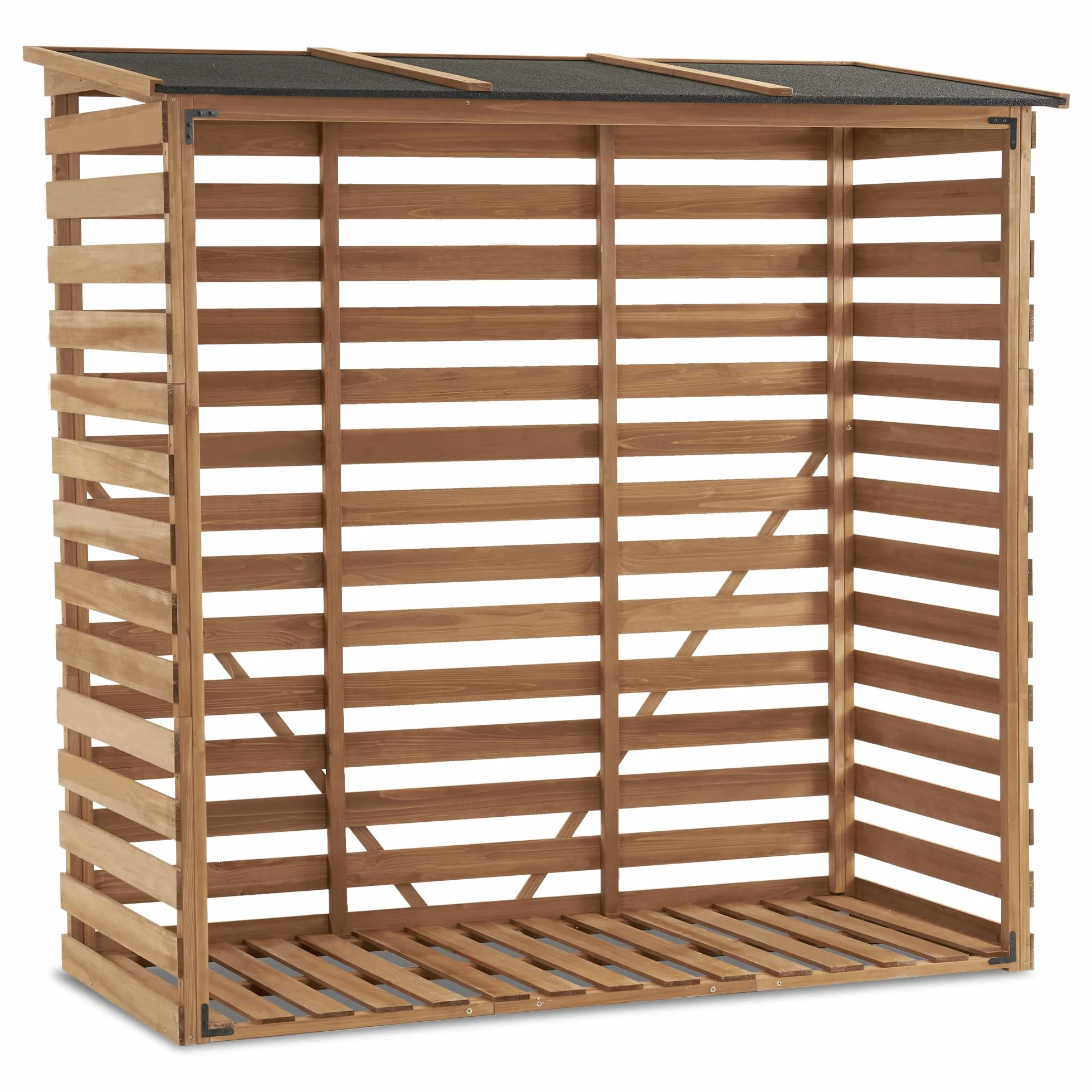 M MCombo Étagère à bois extérieure 90 × 185 × 186 CM avec couverture imperméable