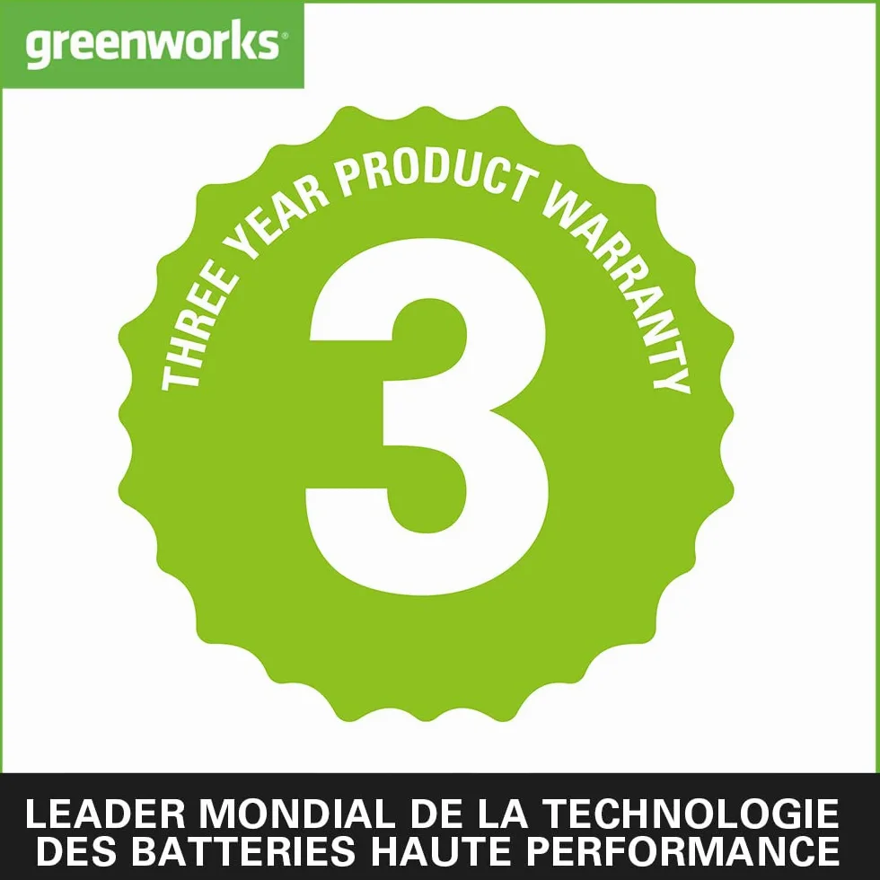 Greenworks 40V Souffleur à Batterie Axial de Feuilles Sans Fil, avec Régulateur de Vitesse, 177 km/h, 11,05 m³/min SANS Batterie Ni Chargeur, Garantie 3 Ans G40AB
