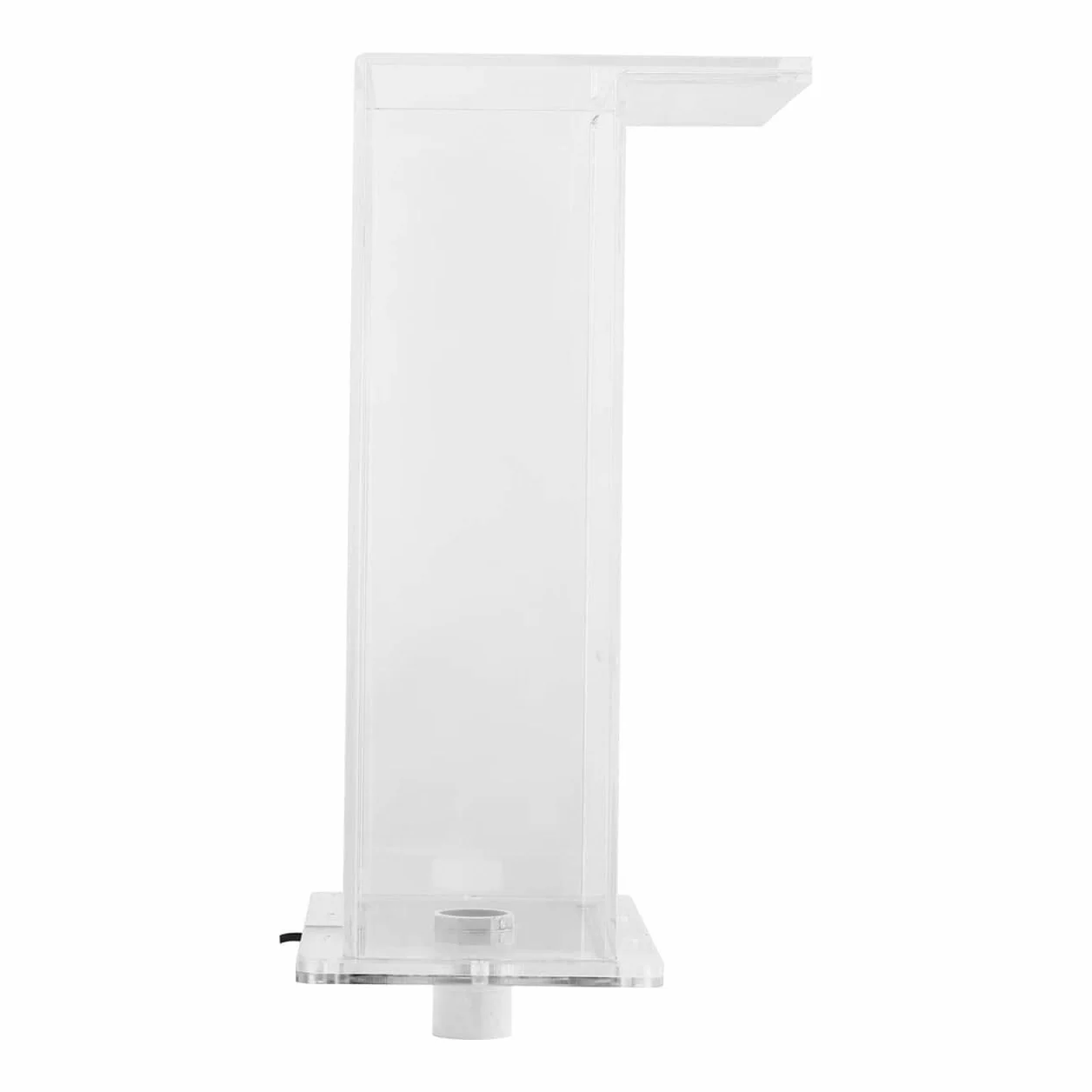 Douche cascade 52 cm de haut Éclairage LED Bleu 310 mm Sortie d'eau Fontaine de jardin Cascade en acrylique