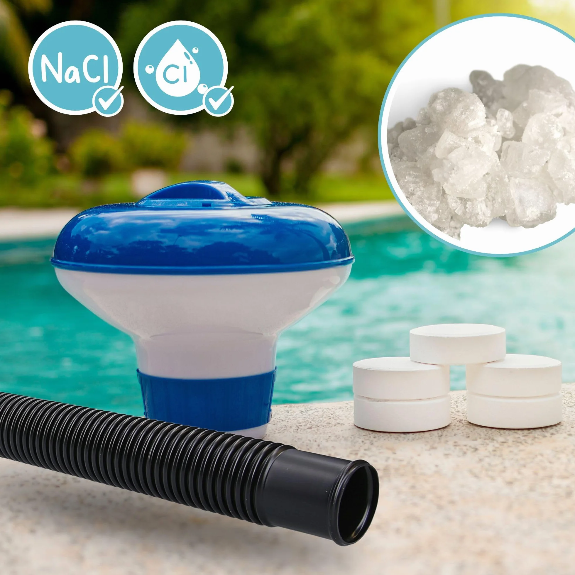 Kalitec tuyau pression 38 mm 62 cm noir aspiration flexible pompe piscine filtre sable skimmer raccordement 1 1/2 pouce