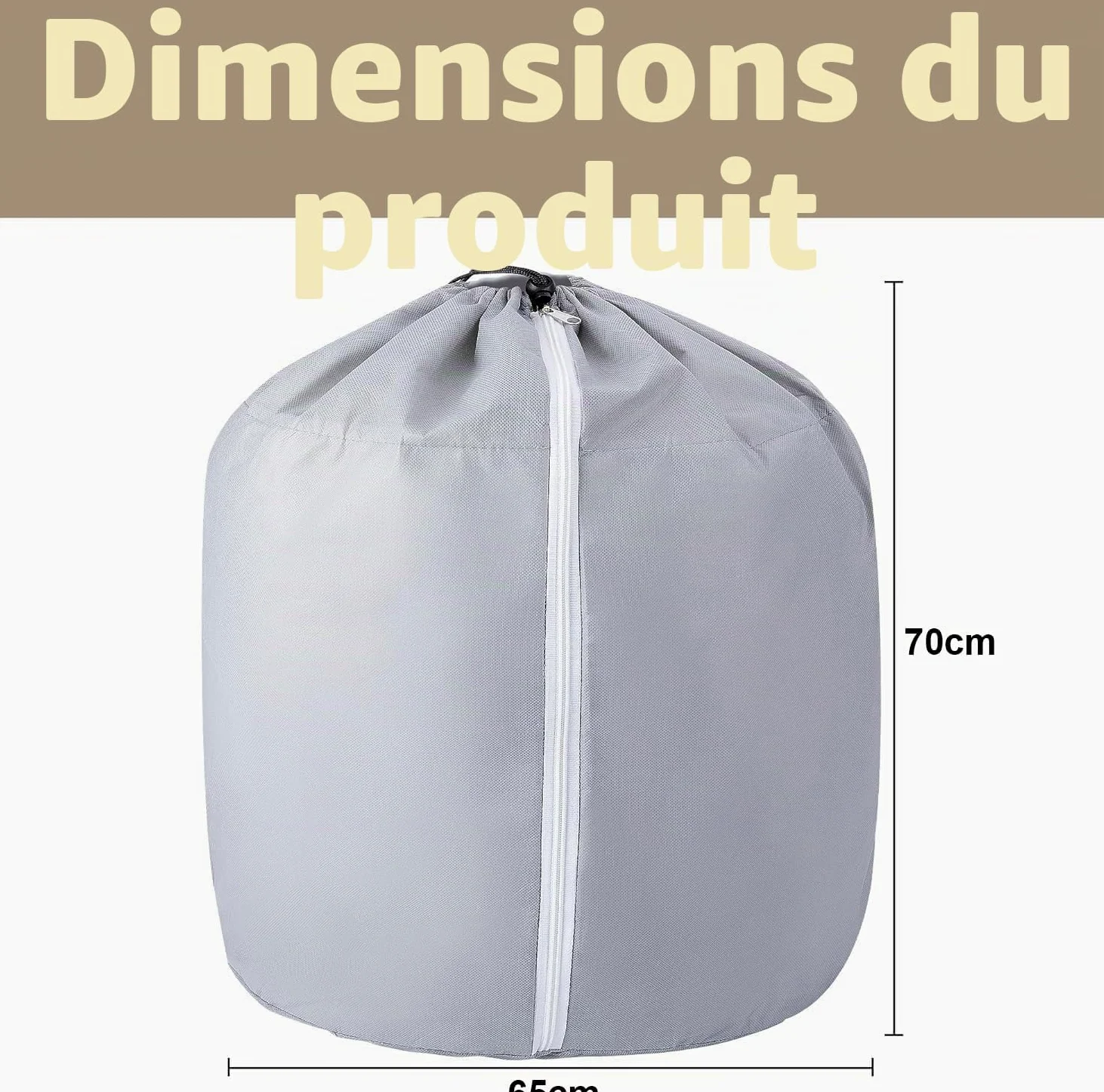 GIONAR 2 Pièces Protege Pot Exterieur - Protection Pot de Fleur Hiver - Housse Hivernage Plante en Pot Réutilisable 70x65cm Grise