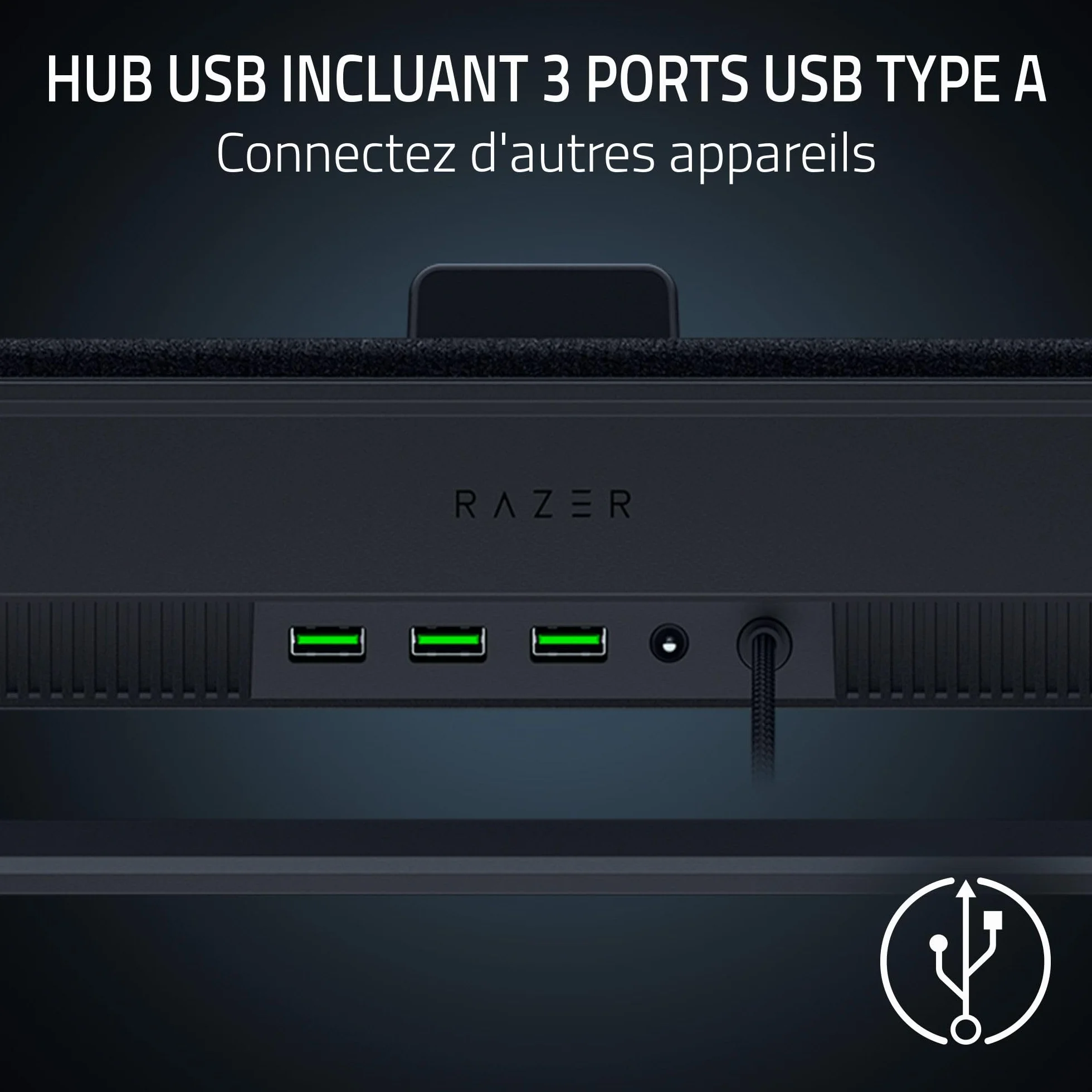 Razer Support de Refroidissement Intelligent pour Ordinateurs Portables 14-18 Pouces Chambre de Pression étanche à l'air Noir
